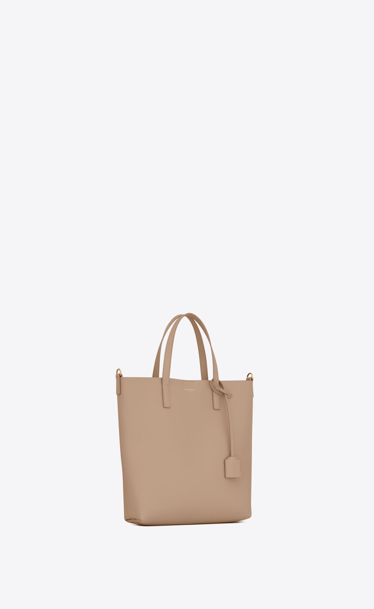 YSL Shopping Saint Laurent Toy In Supple Leather Dark Beige | 7801235-NS