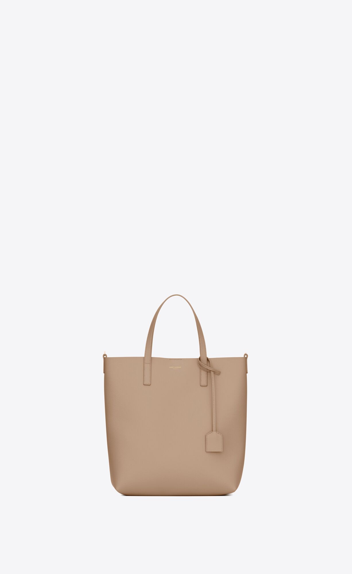 YSL Shopping Saint Laurent Toy In Supple Leather Dark Beige | 7801235-NS