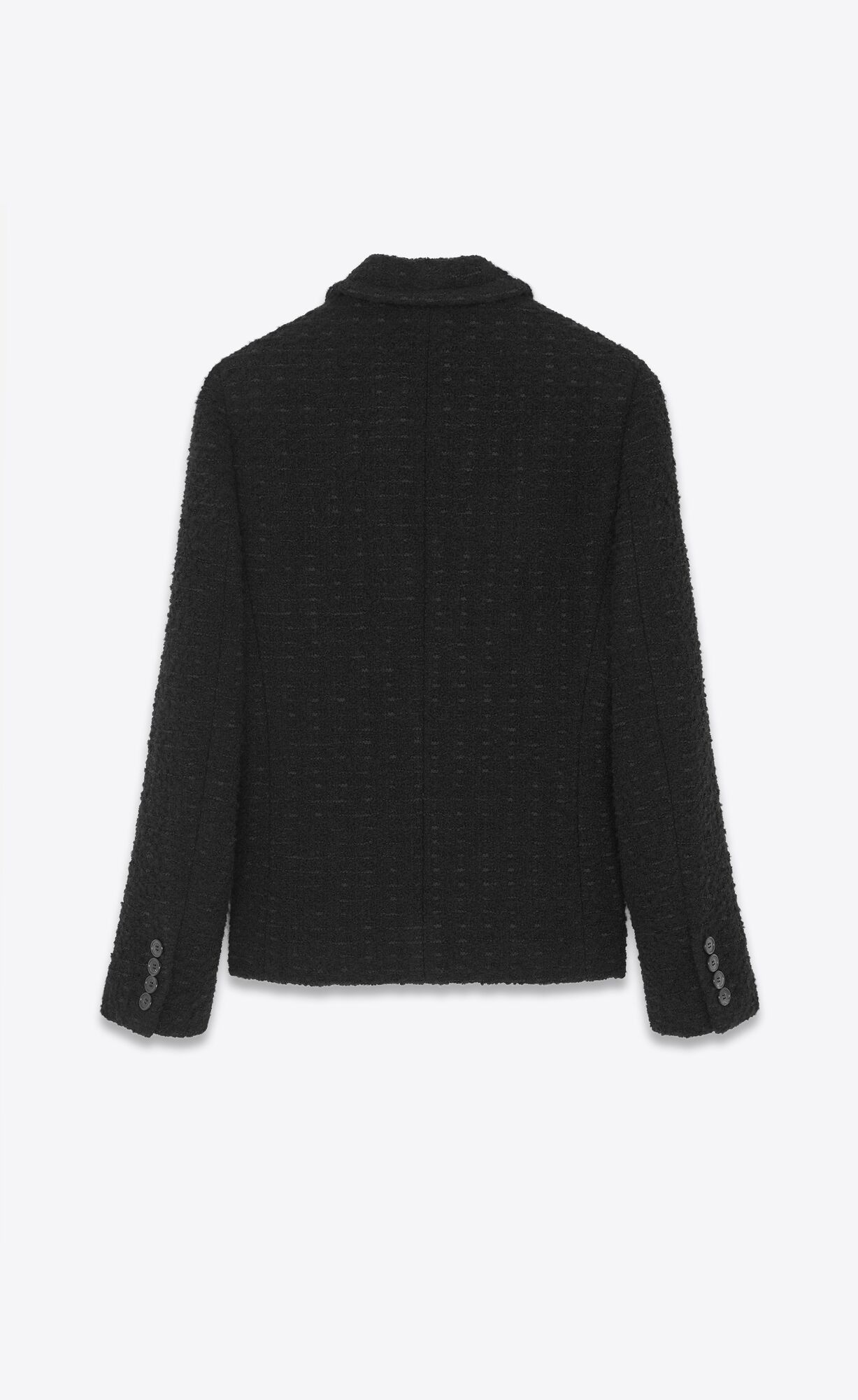 YSL Short Jacket In Tweed Black | 0173294-DG