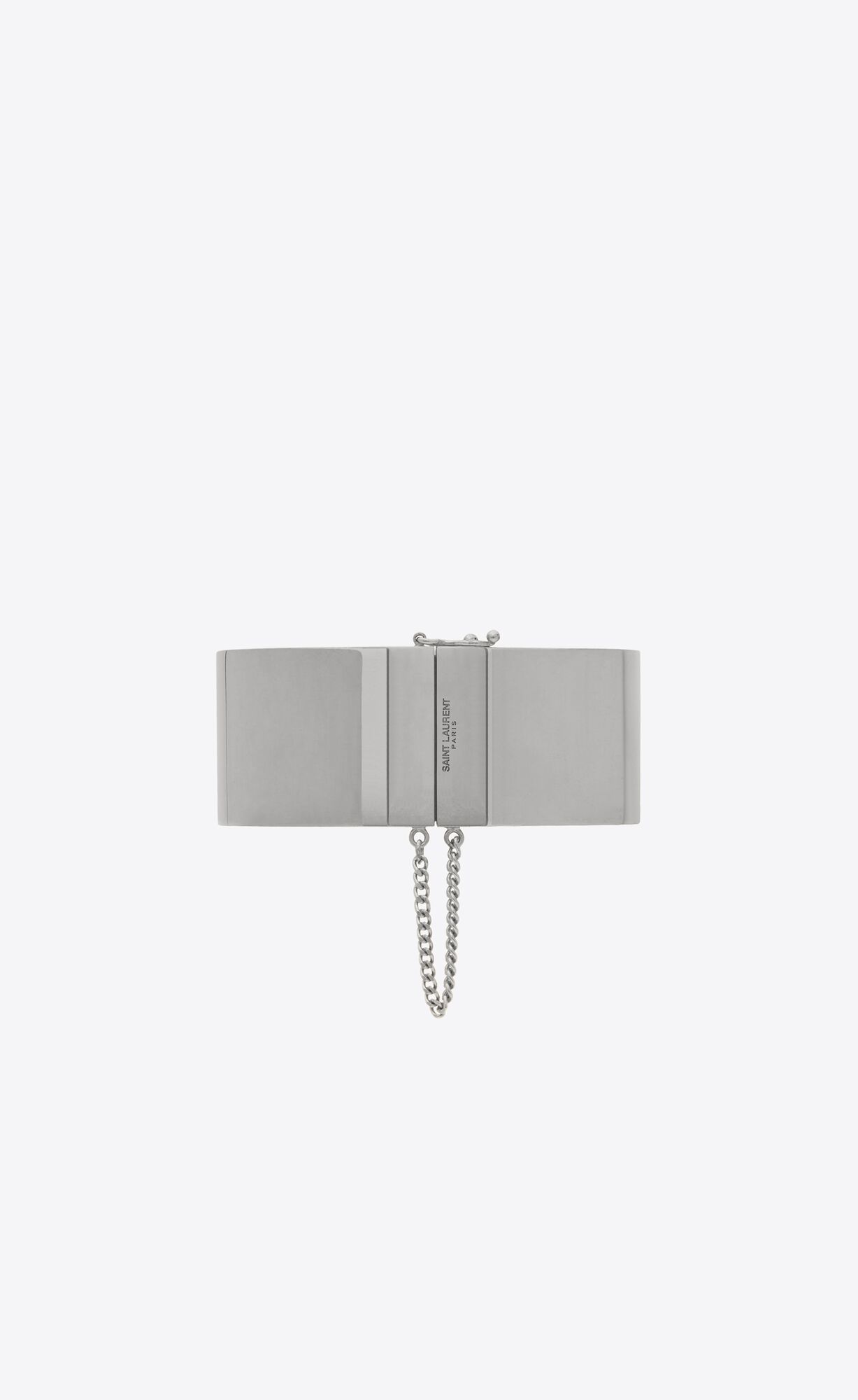 YSL Single Handcuff Bracelet In Metal Palladium | 1236480-SY