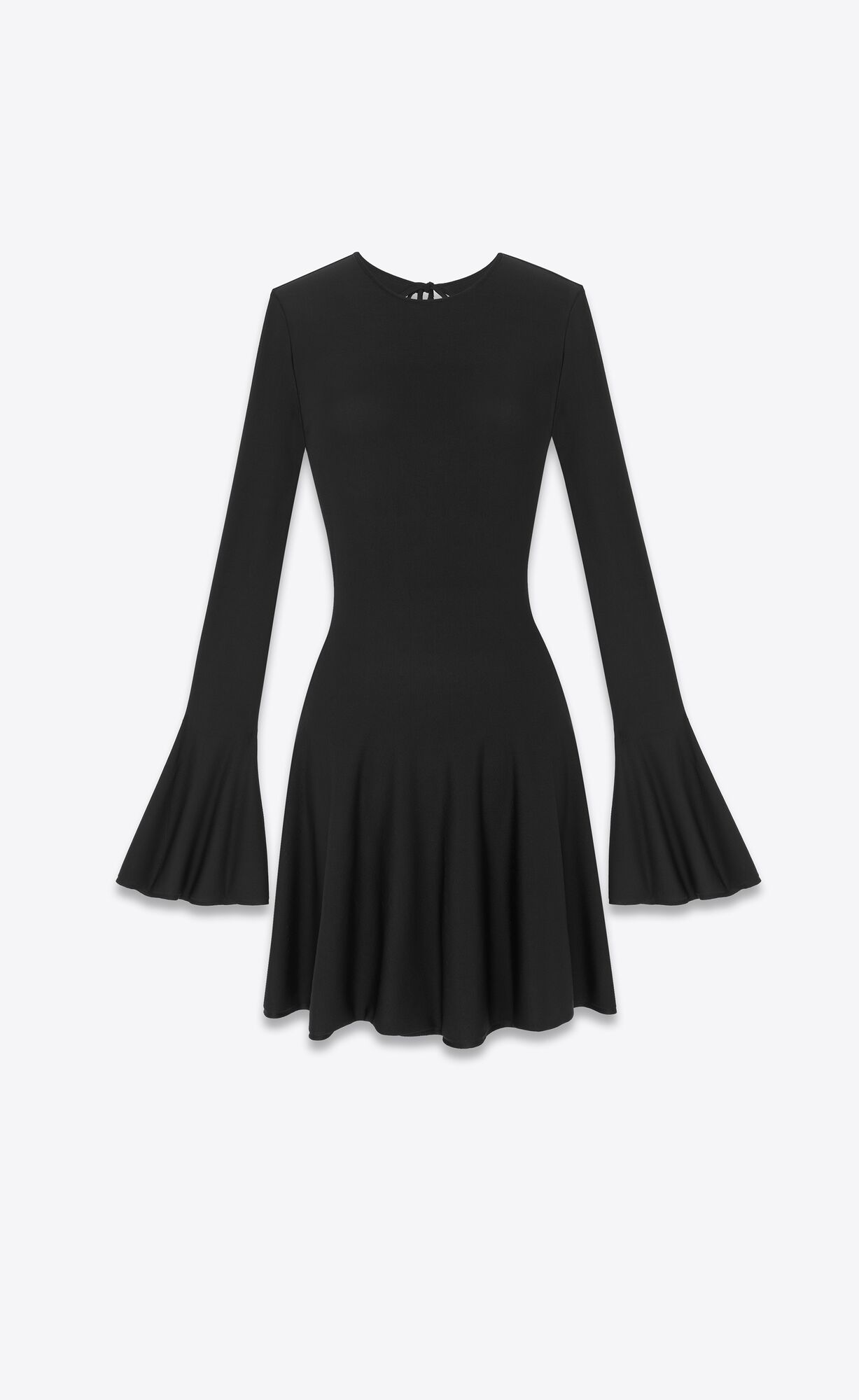 YSL Skater Dress In Knit Black | 8403165-KY
