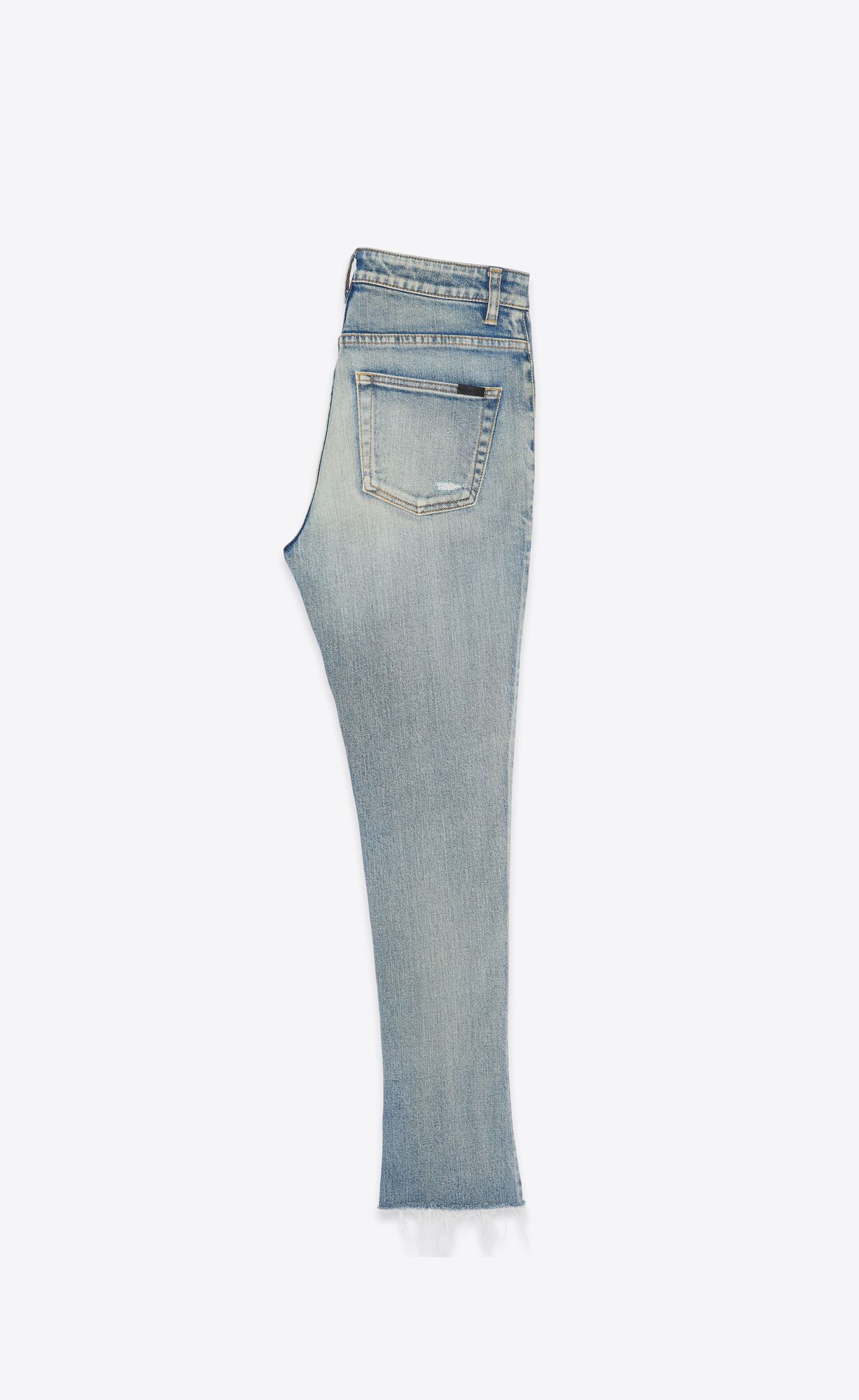 YSL Skinny Mid-waist Jeans In Santa Monica Blue Denim Santa Monica Blue | 3641597-QS