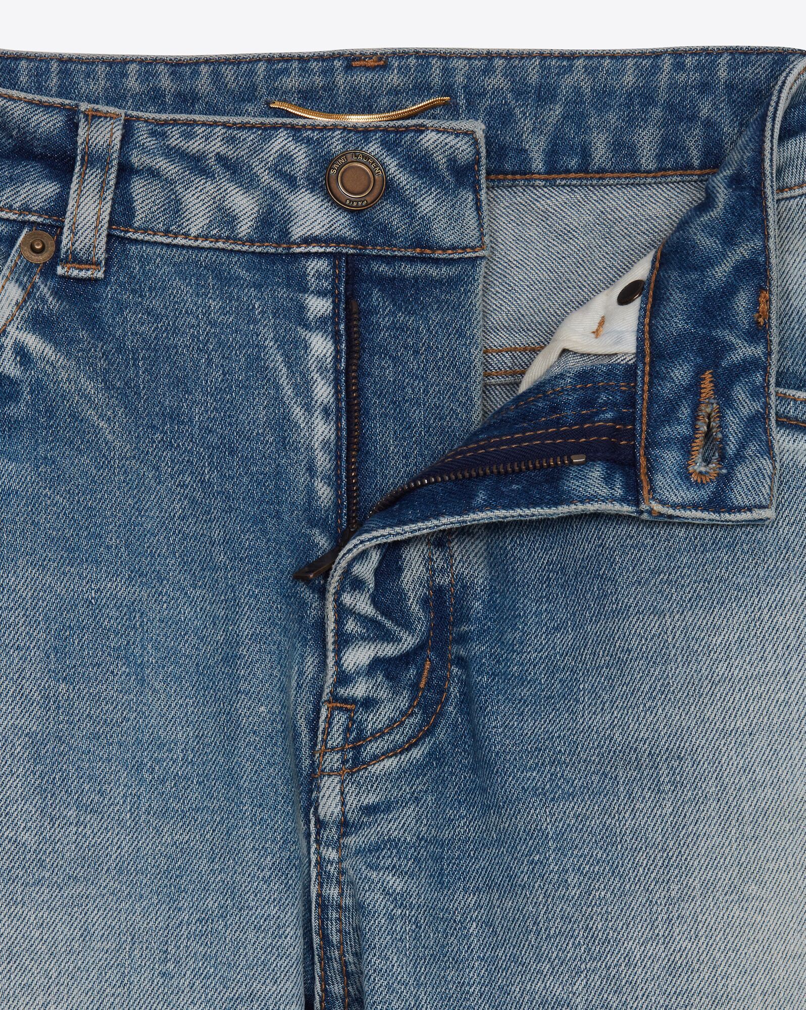 YSL Skinny-fit Jeans In Bright Blue Denim Bright Blue | 4692103-EH