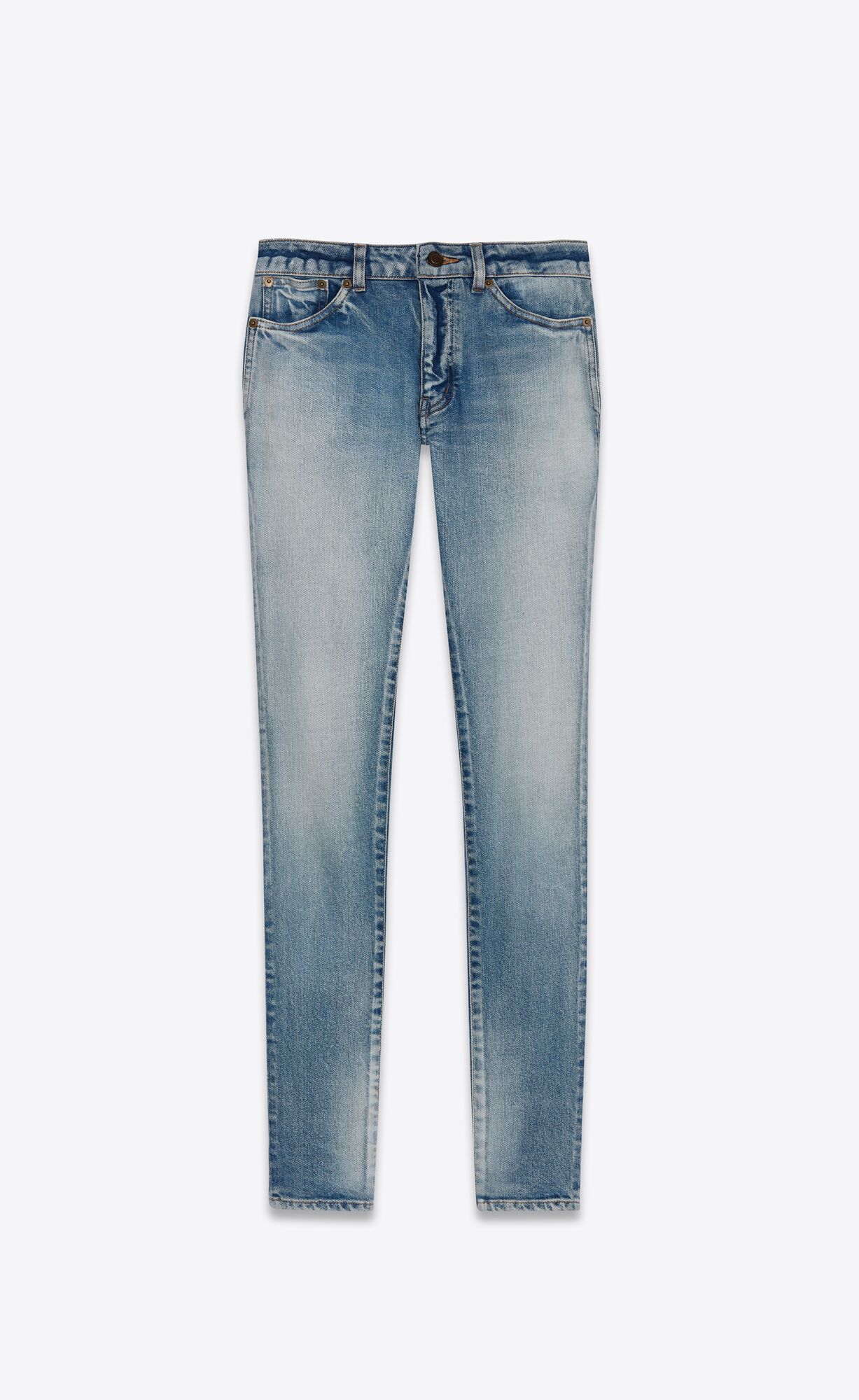 YSL Skinny-fit Jeans In Bright Blue Denim Bright Blue | 4692103-EH