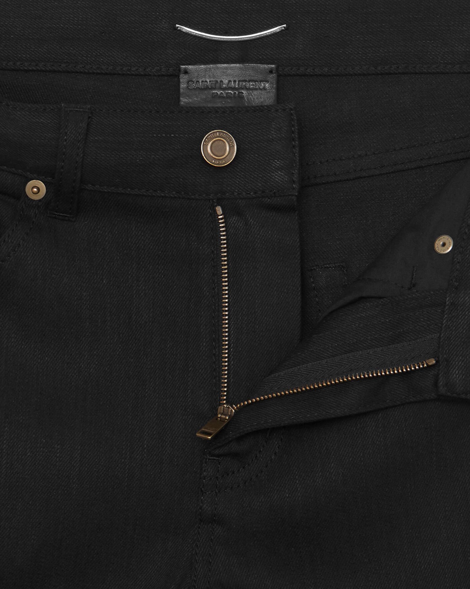 YSL Skinny-fit Jeans In Worn Black Stretch Denim Worn Black | 3754869-SE