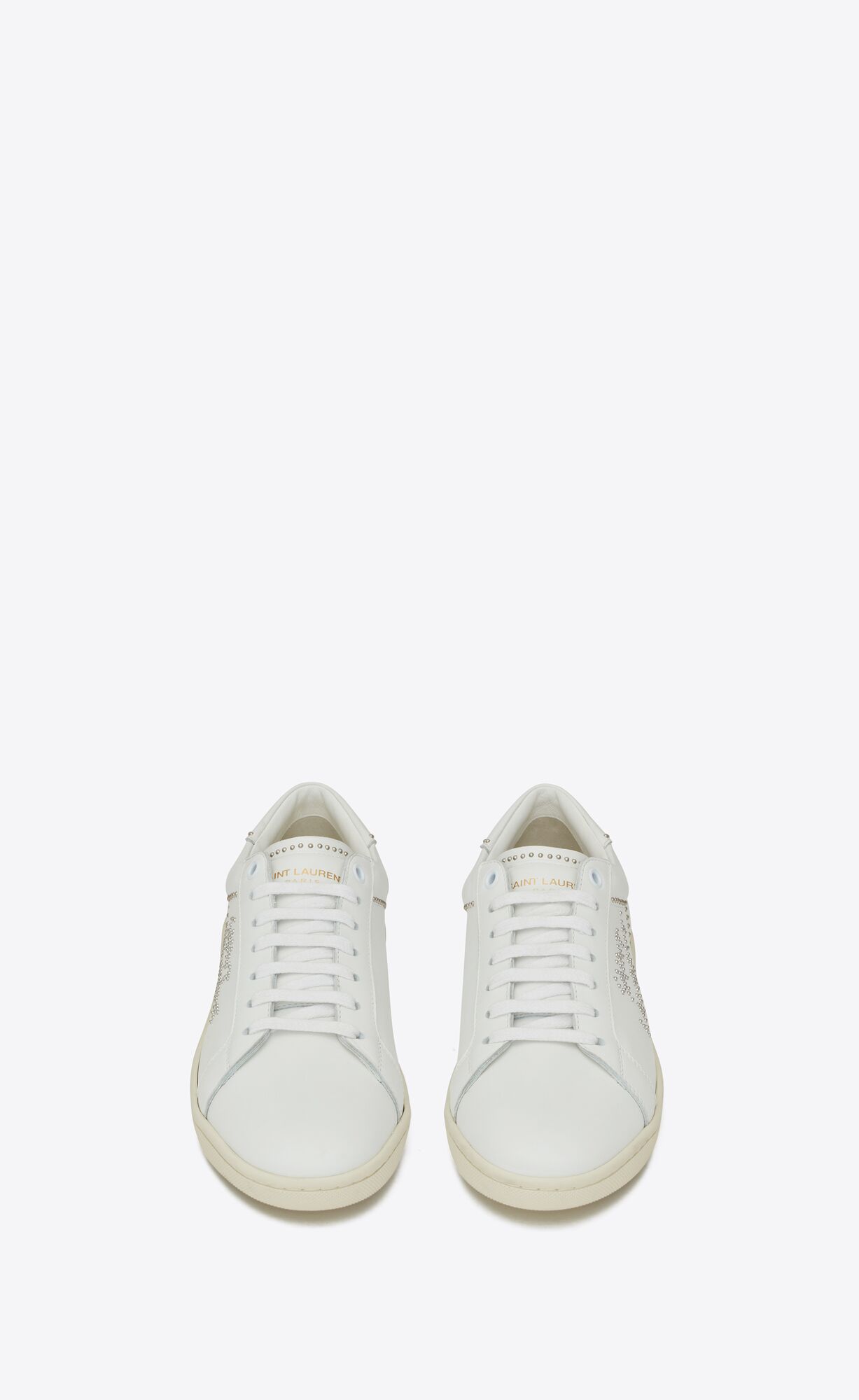 YSL Sl/08 Low-top Sneakers In Smooth Leather Blanc Optique | 2693780-RK