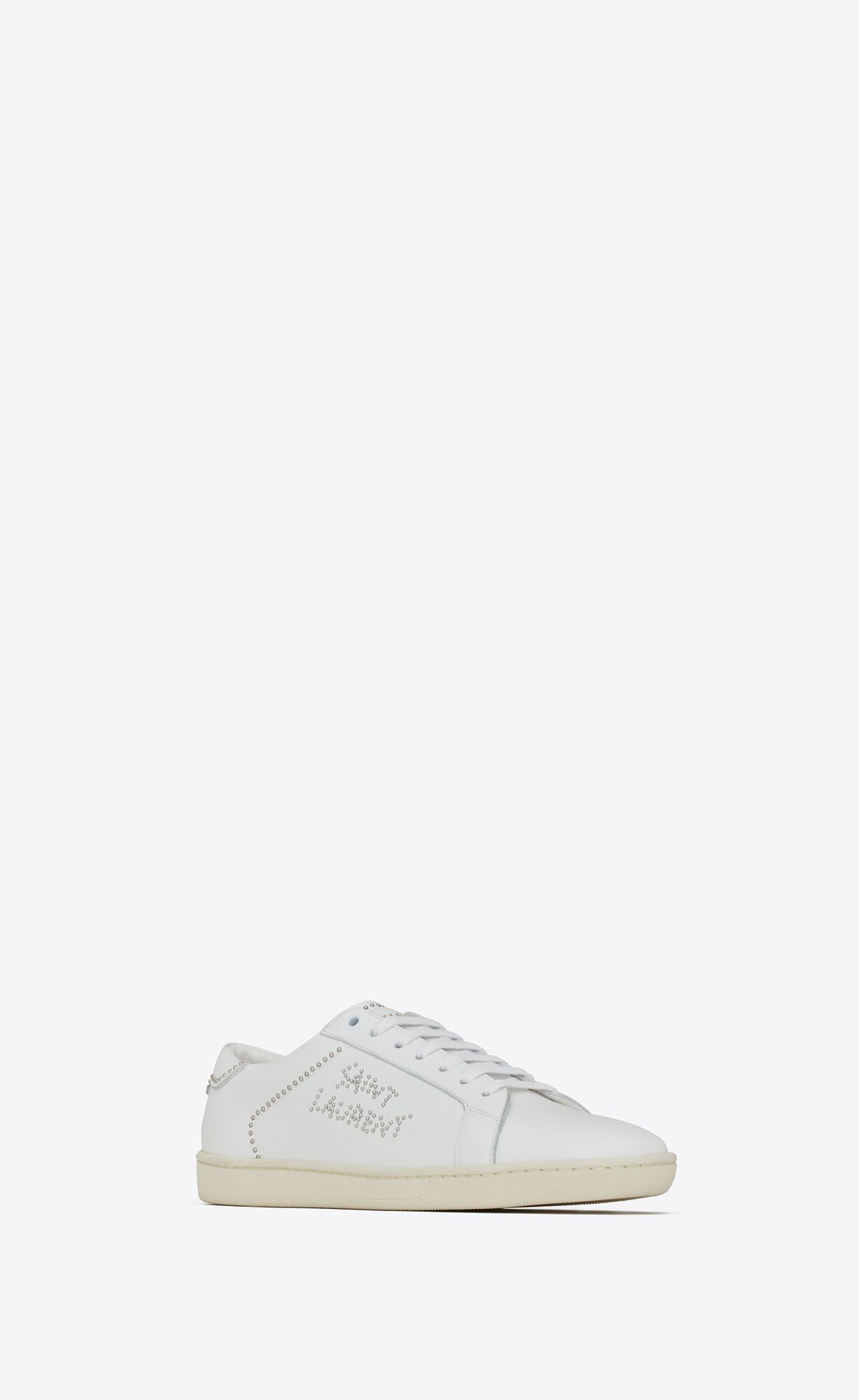 YSL Sl/08 Low-top Sneakers In Smooth Leather Blanc Optique | 2693780-RK