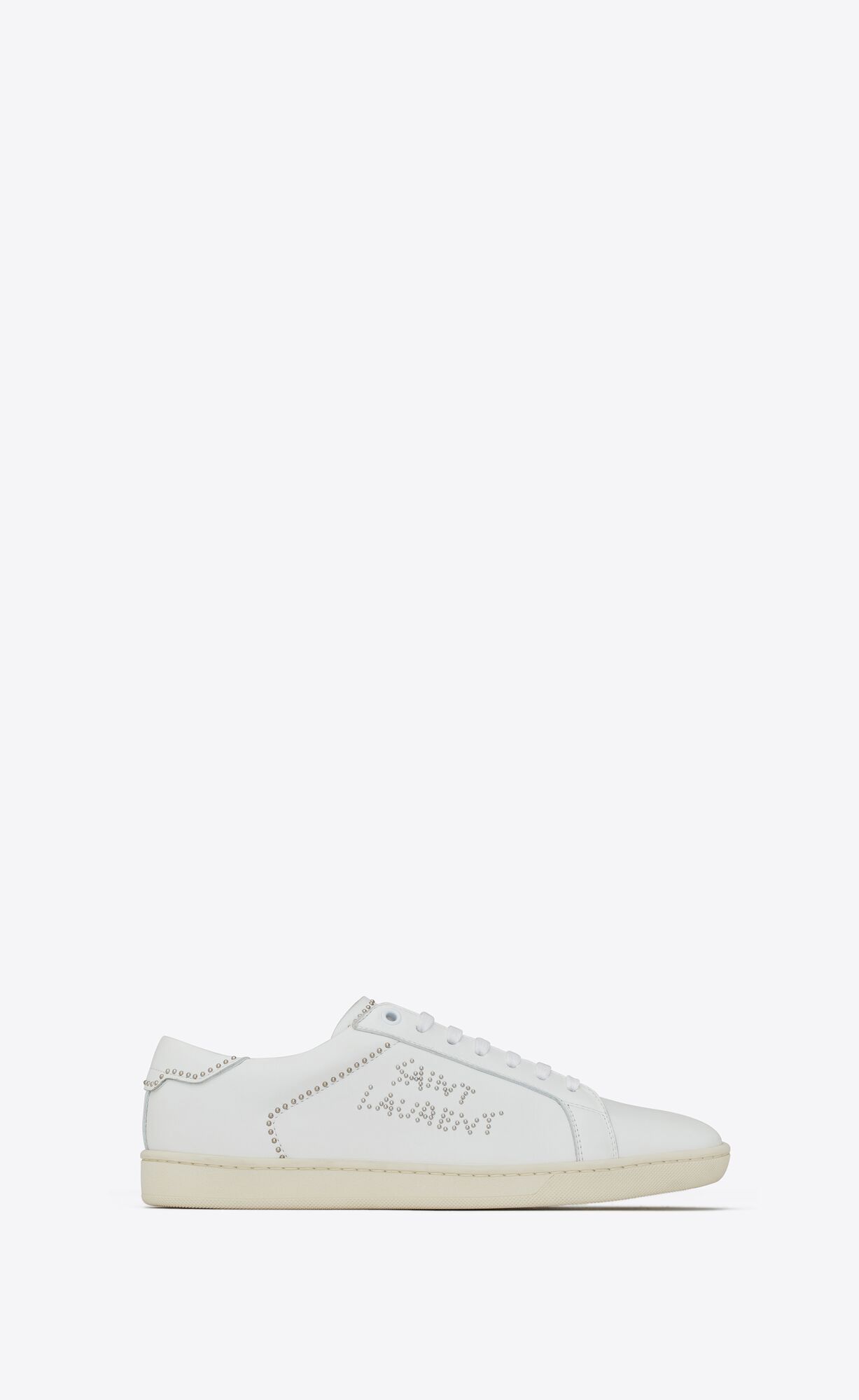YSL Sl/08 Low-top Sneakers In Smooth Leather Blanc Optique | 2693780-RK