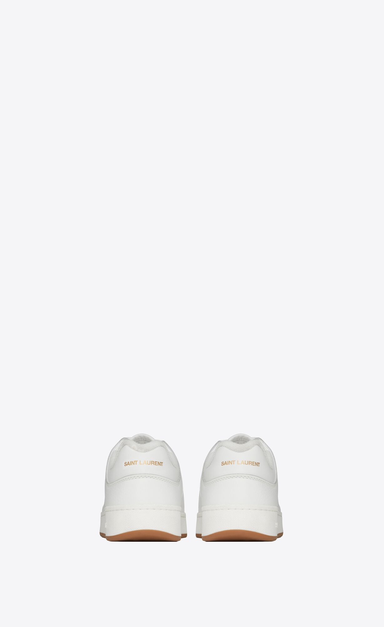 YSL Sl/61 Low-top Sneakers In Smooth And Grained Leather White | 9782063-GM