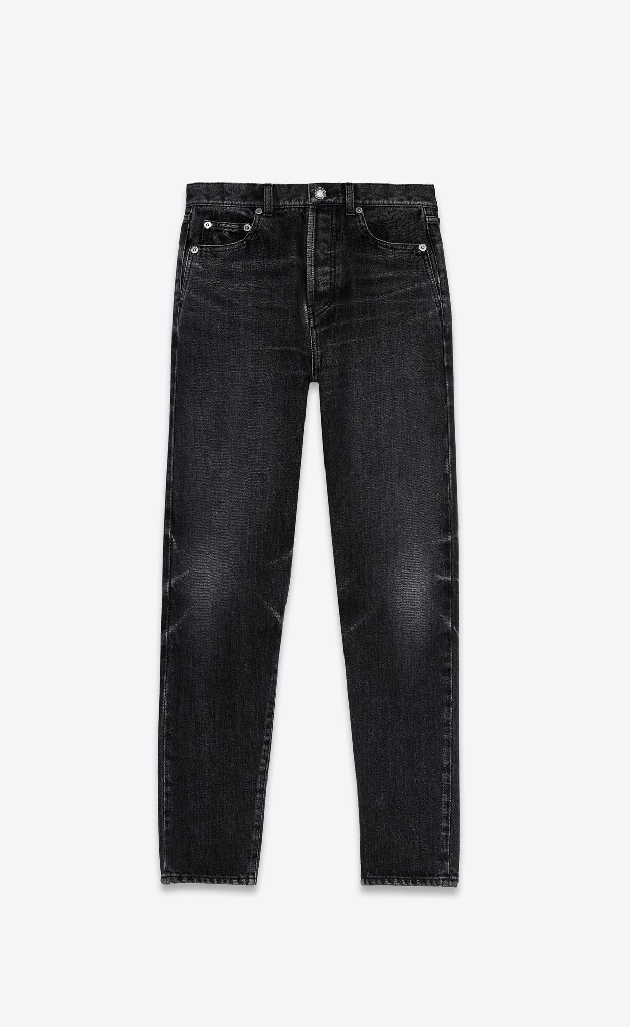 YSL Slim-fit Jeans In Dirty Medium Black Denim Dirty Medium Black | 0894317-CF