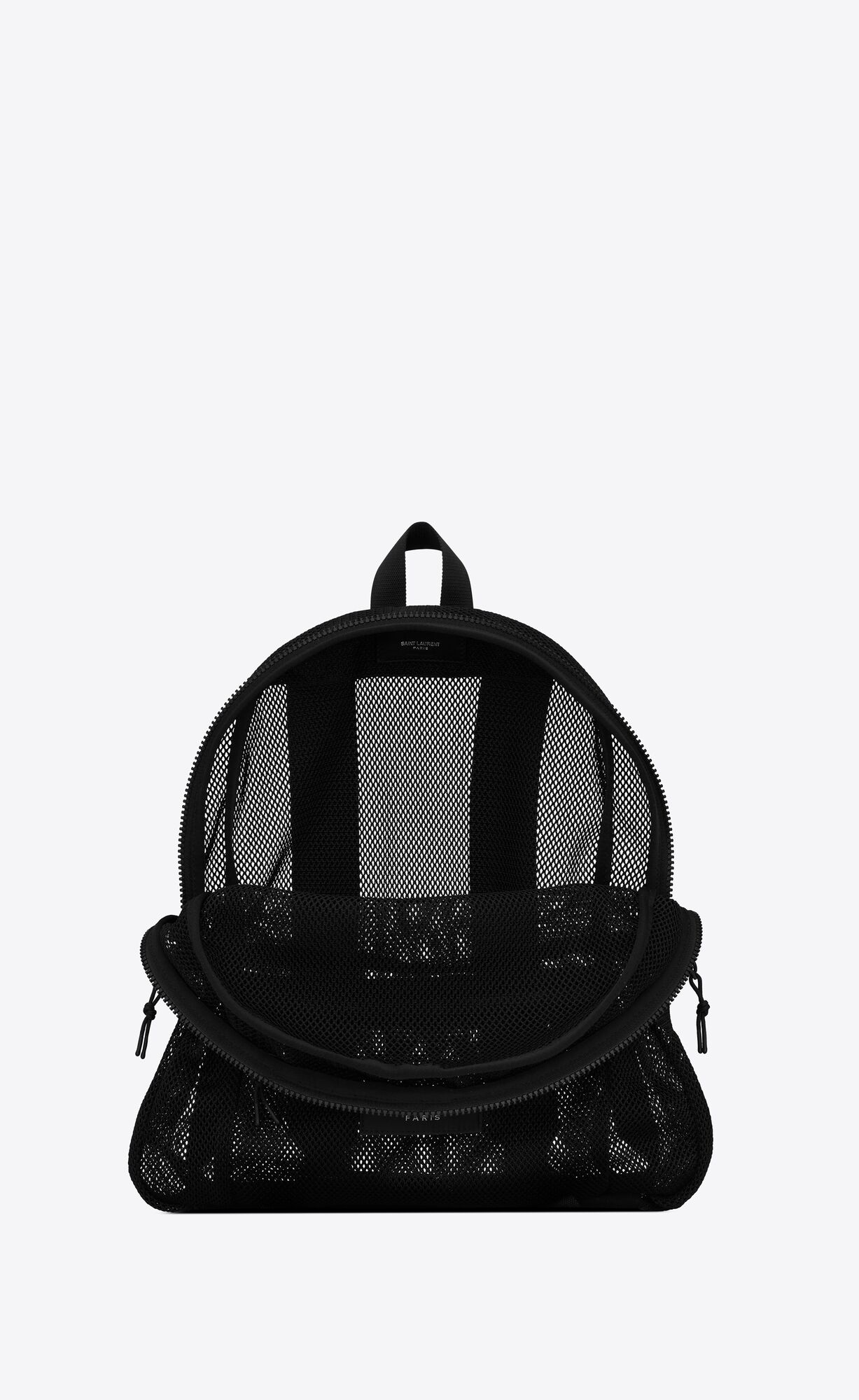 YSL Slp Backpack In Mesh And Nylon Black | 9652314-AM