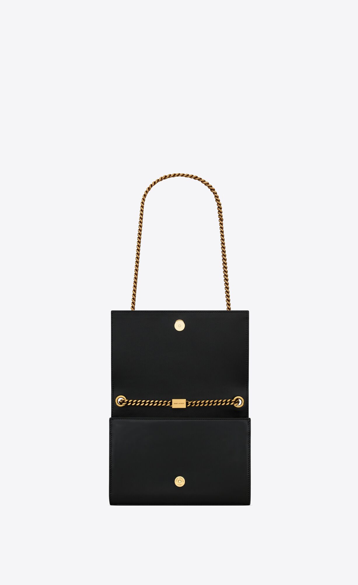 YSL Small Kate In Smooth And Shiny Leather Off White And Black | 2461039-OF