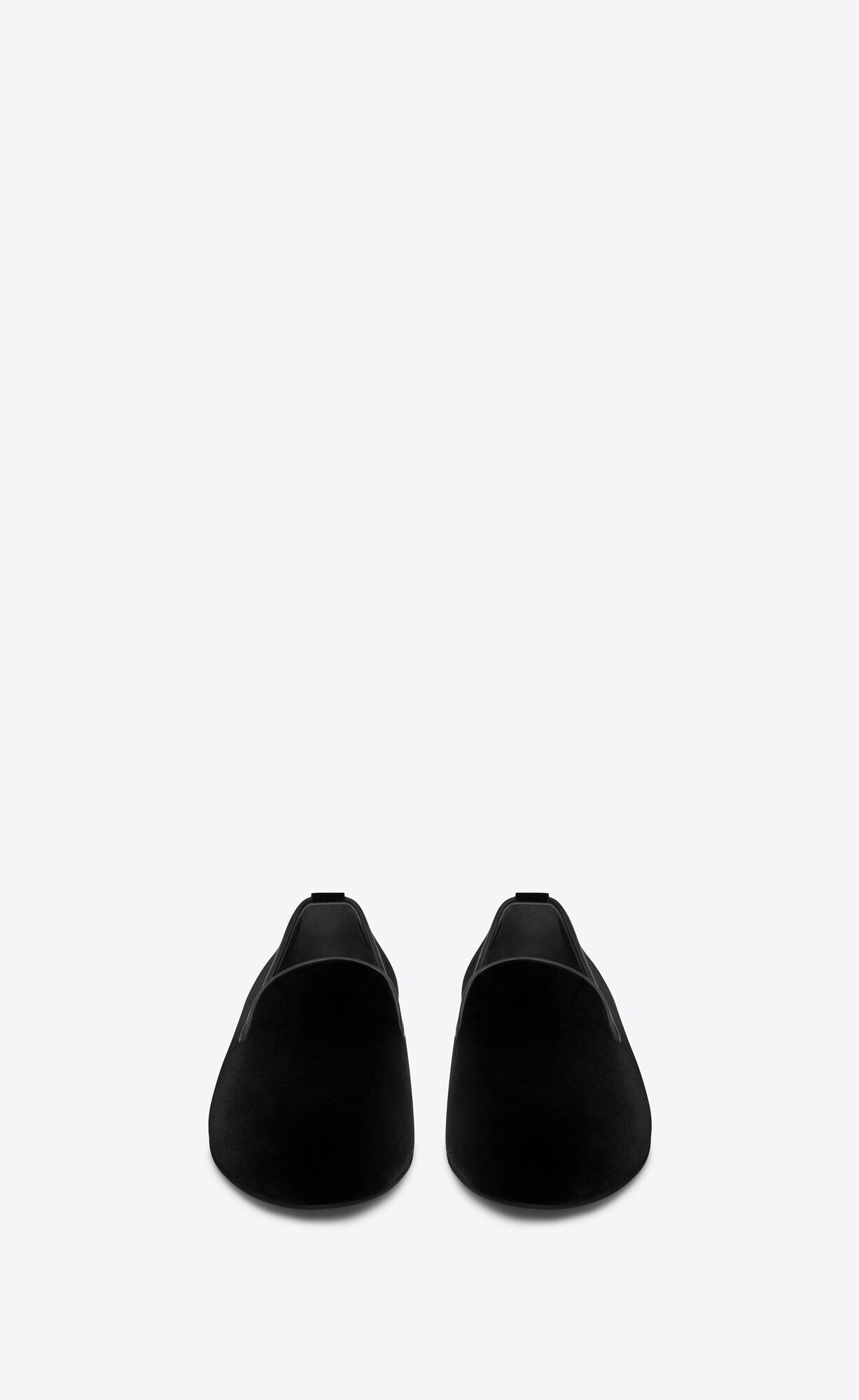 YSL Smoking 15 Slippers In Velvet Black | 0192735-CV