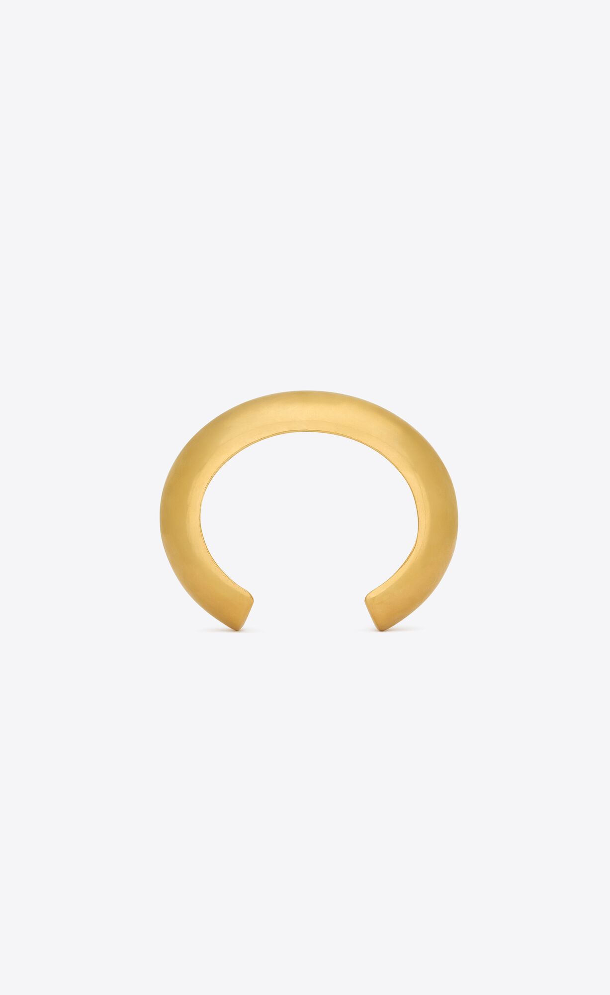 YSL Smooth Cuff In Metal Brass Gold | 7915628-GA