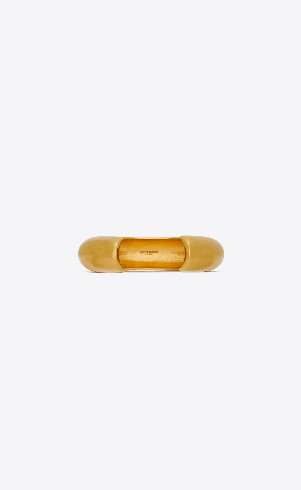 YSL Smooth Cuff In Metal Brass Gold | 7915628-GA