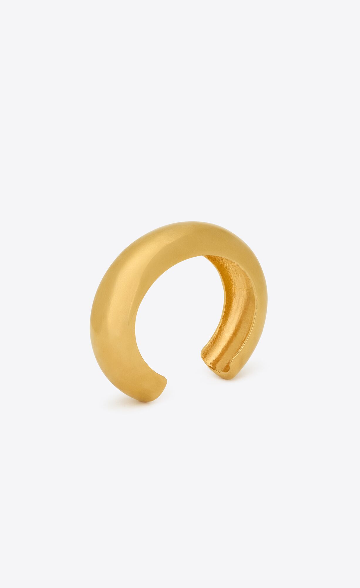 YSL Smooth Cuff In Metal Brass Gold | 7915628-GA