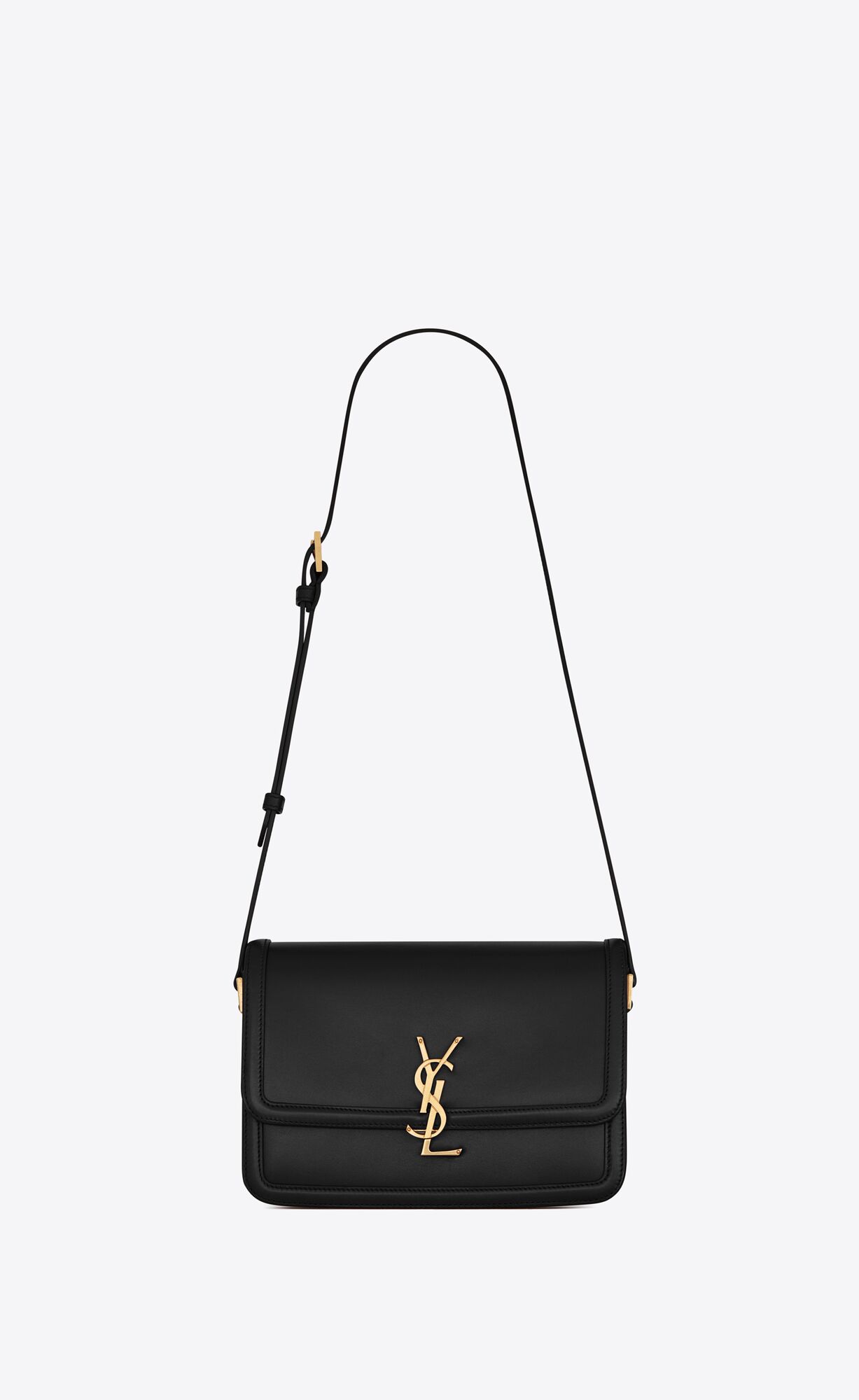 YSL Solferino Medium Satchel In Box Saint Laurent Leather Black | 6291430-DQ