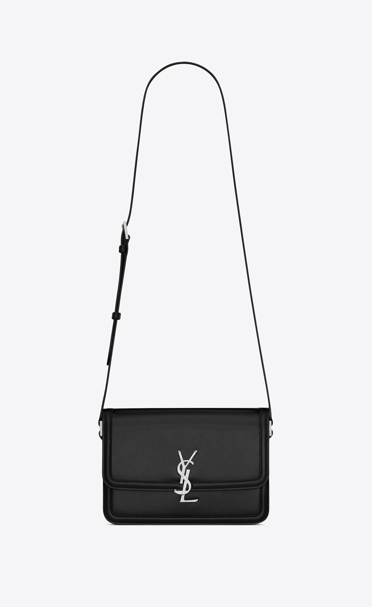 YSL Solferino Medium Satchel In Smooth Leather Black | 8751260-PZ