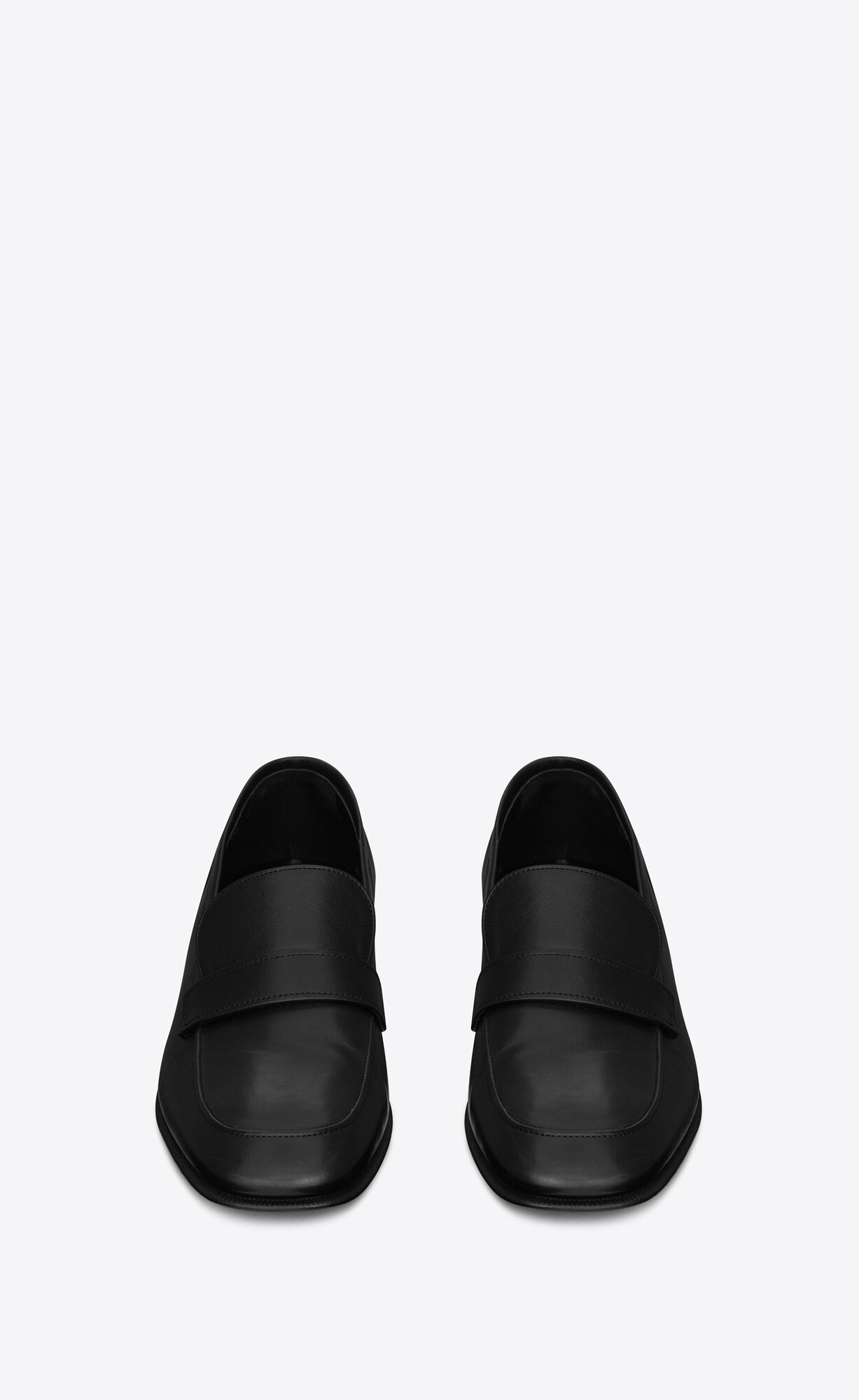 YSL Solferino Penny Slippers In Smooth Leather Noir | 9015286-WA