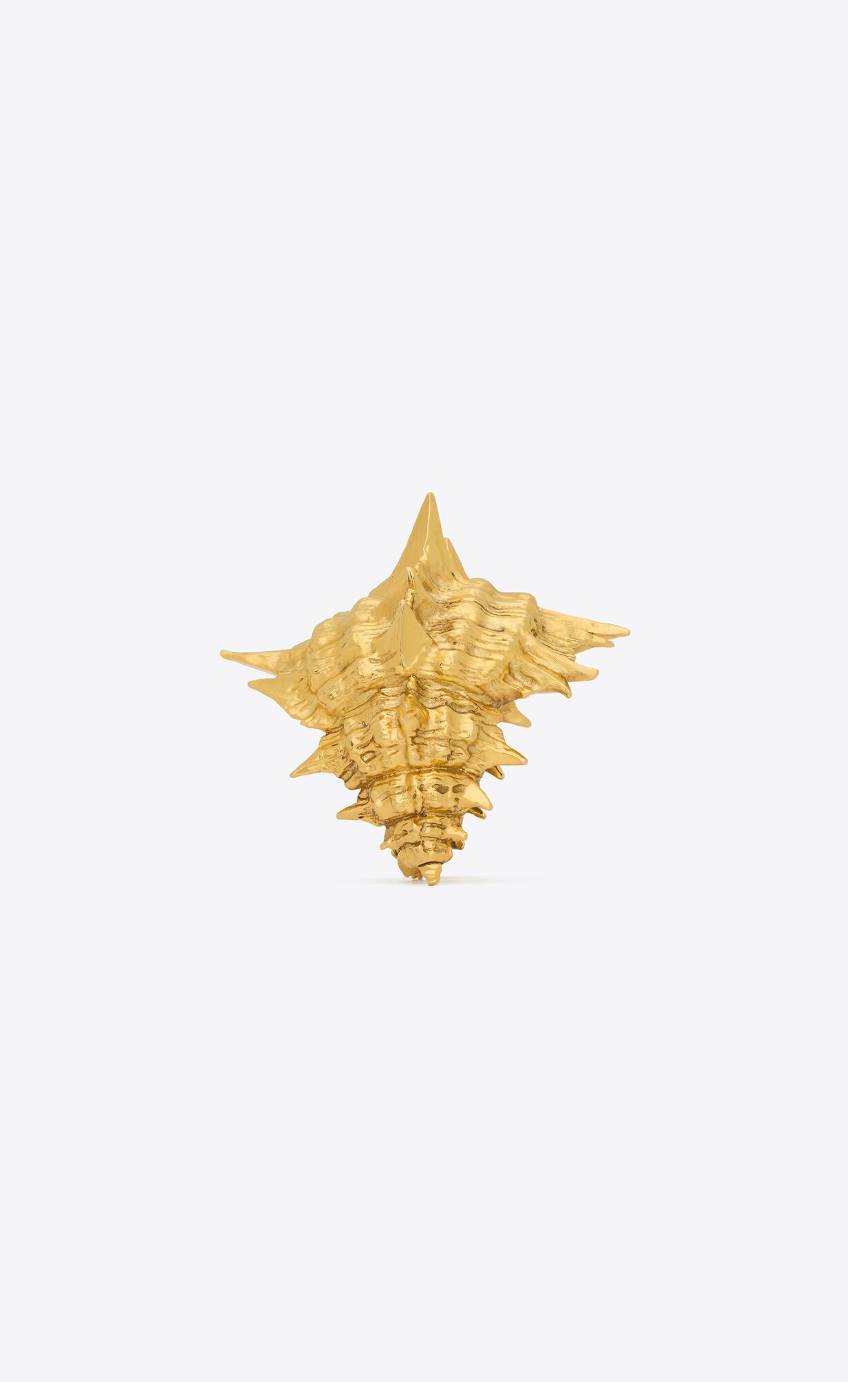 YSL Spiky Shell Cuff In Metal Light Satin Gold | 7136258-VF
