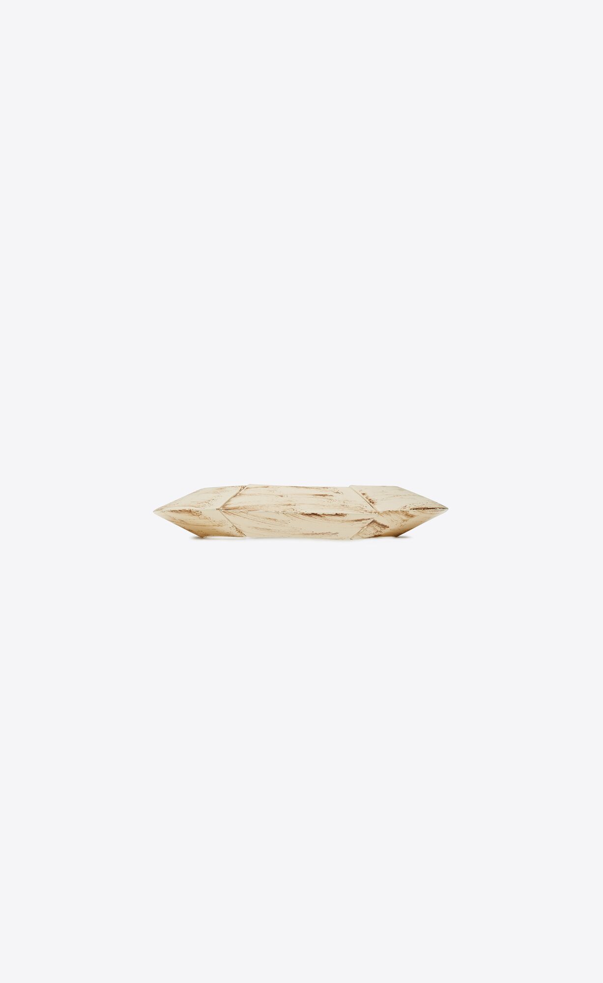 YSL Spinning Top Elastic Bangle In Resin, Wood And Metal Oxidised Silver, Ivory And Brown | 5916287-BR