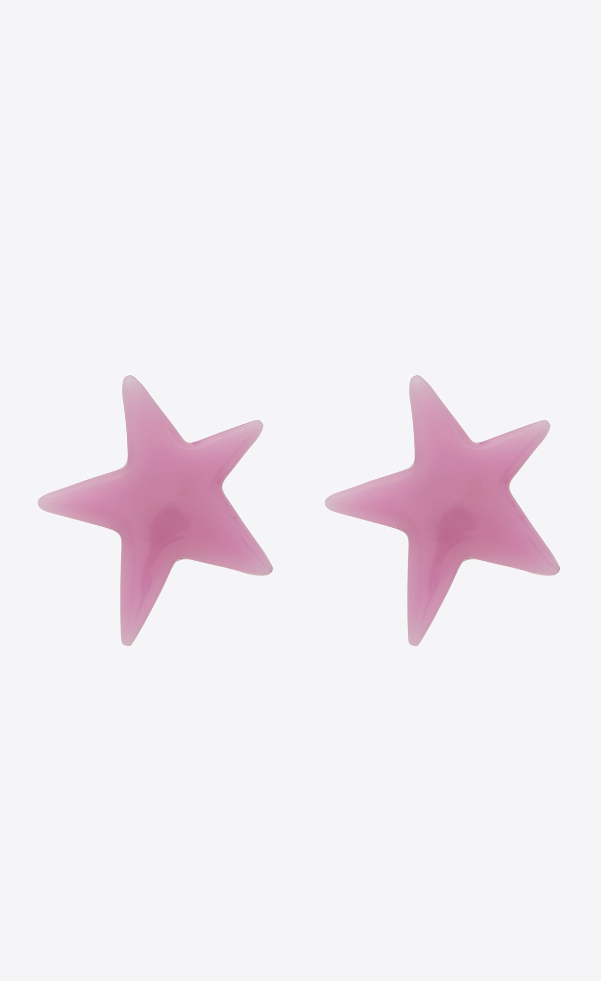 YSL Star Earrings In Metal And Resin Gold And Pink | 9785146-ND