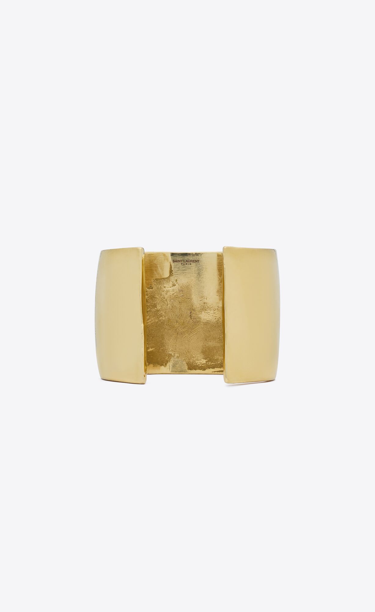 YSL Stone And Square Cuff In Metal Red And Gold | 8759462-DU