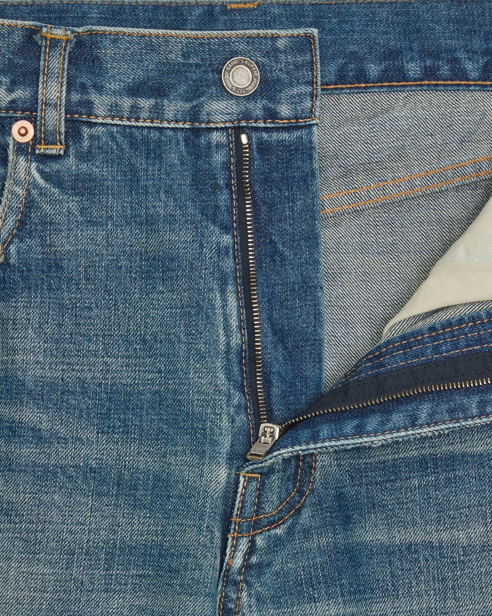 YSL Straight Jeans In Vintage Blue Denim Authentic Vintage Blue | 7102486-FK