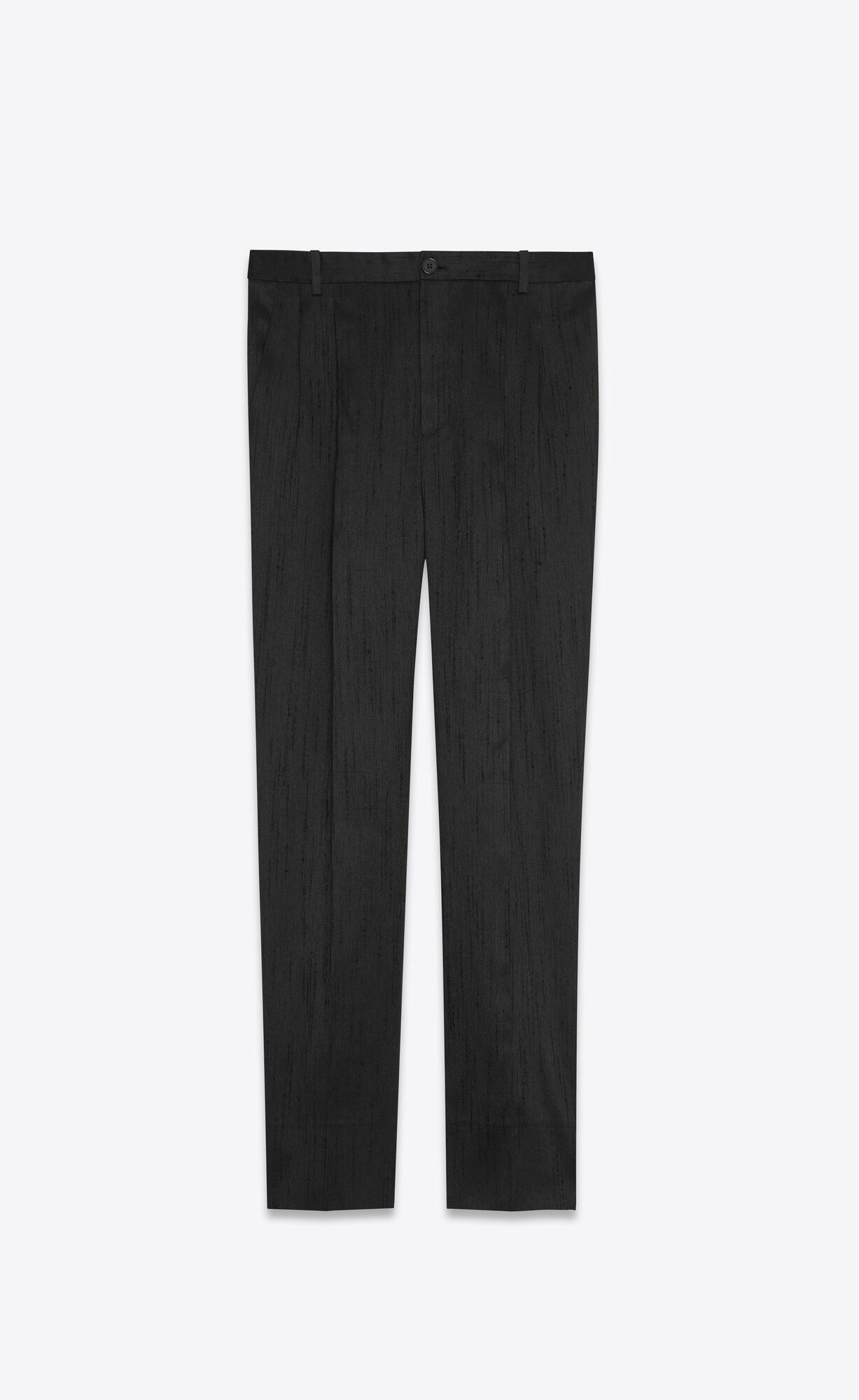 YSL Straight Pants In Shantung Black | 6849310-EW