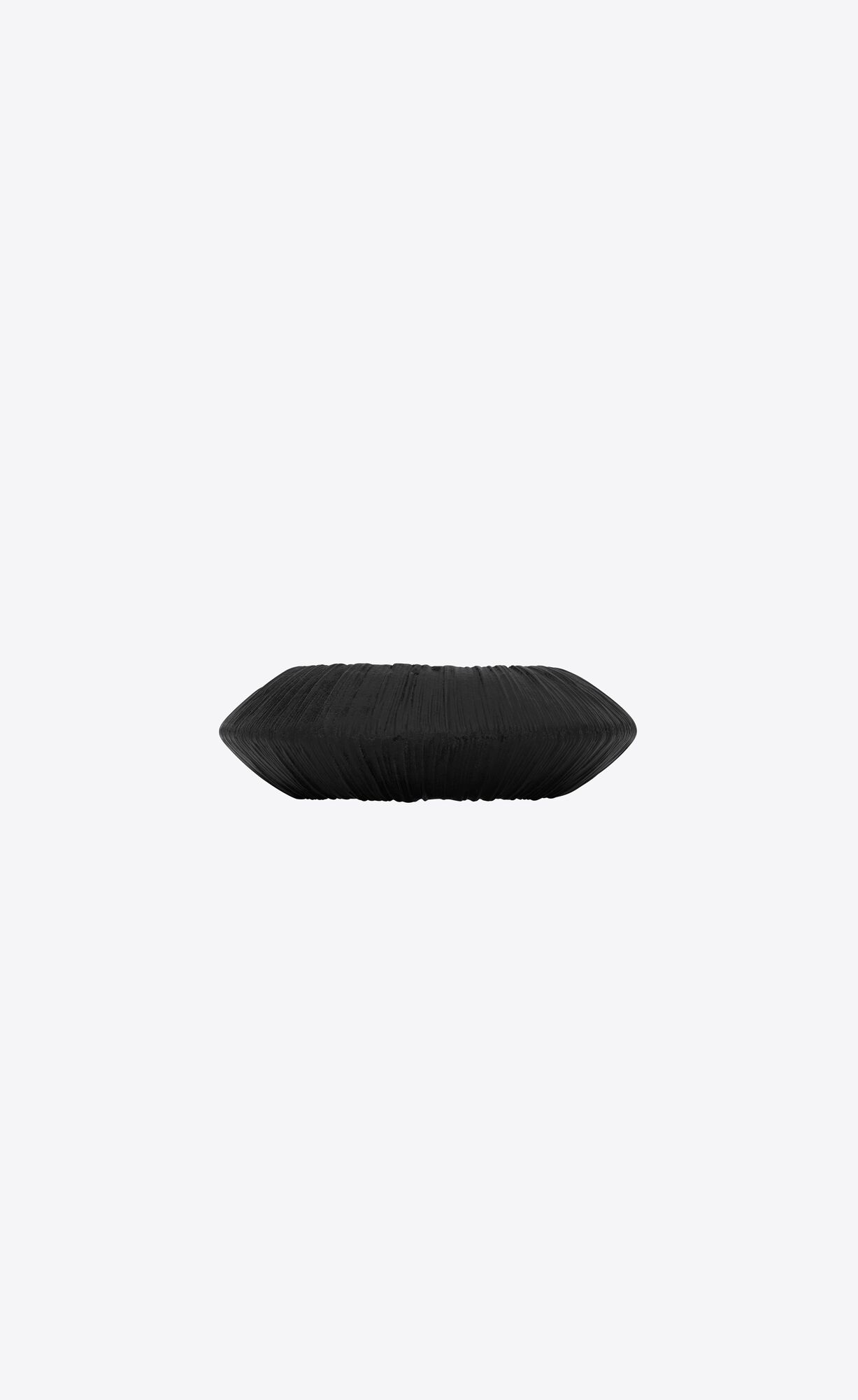 YSL Striated Bangle Bracelet In Wood Oxidised Silver And Black | 9403178-OA