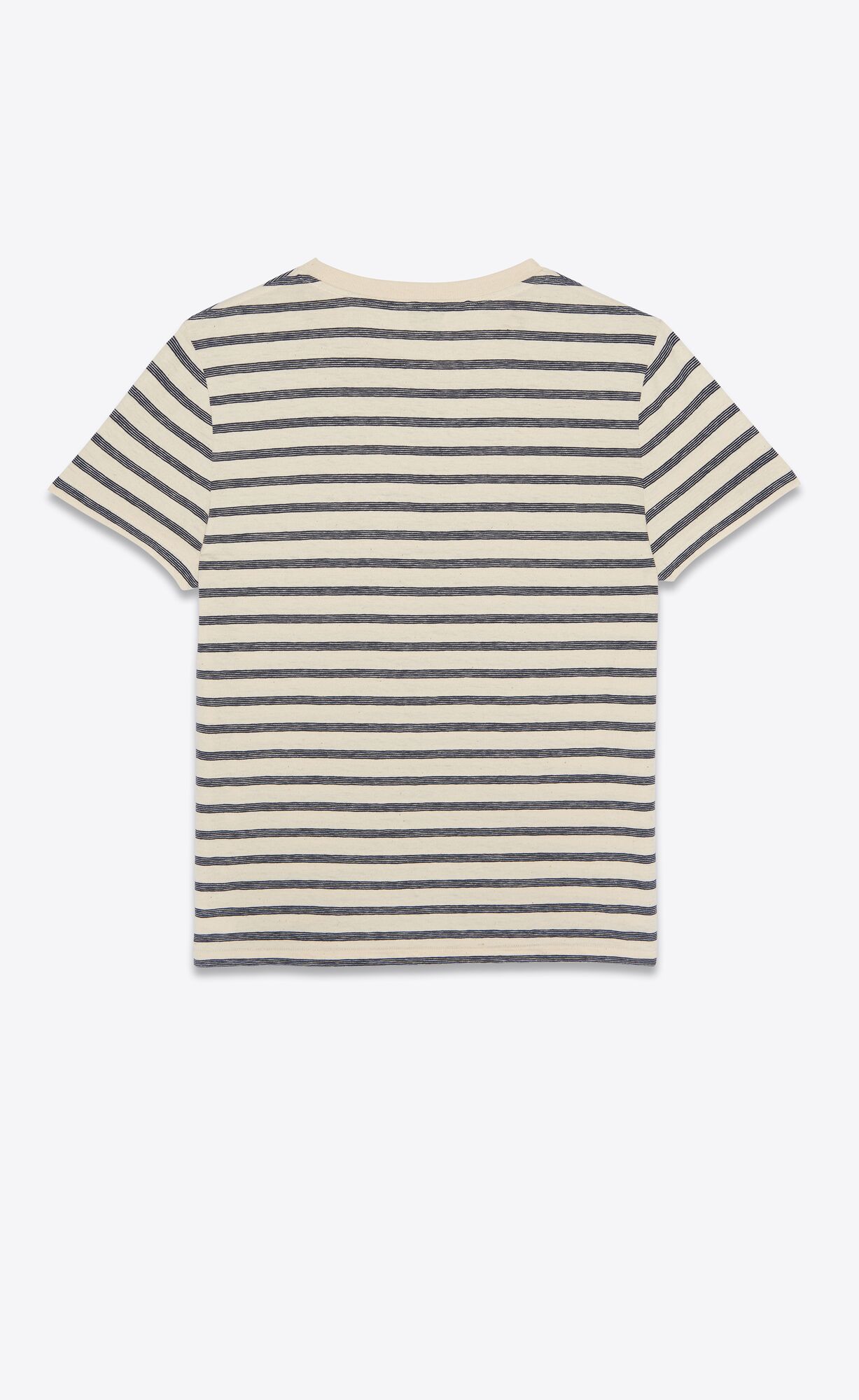 YSL Striped Cassandre T-shirt In Jersey Naturel Et Marine | 1678350-RC