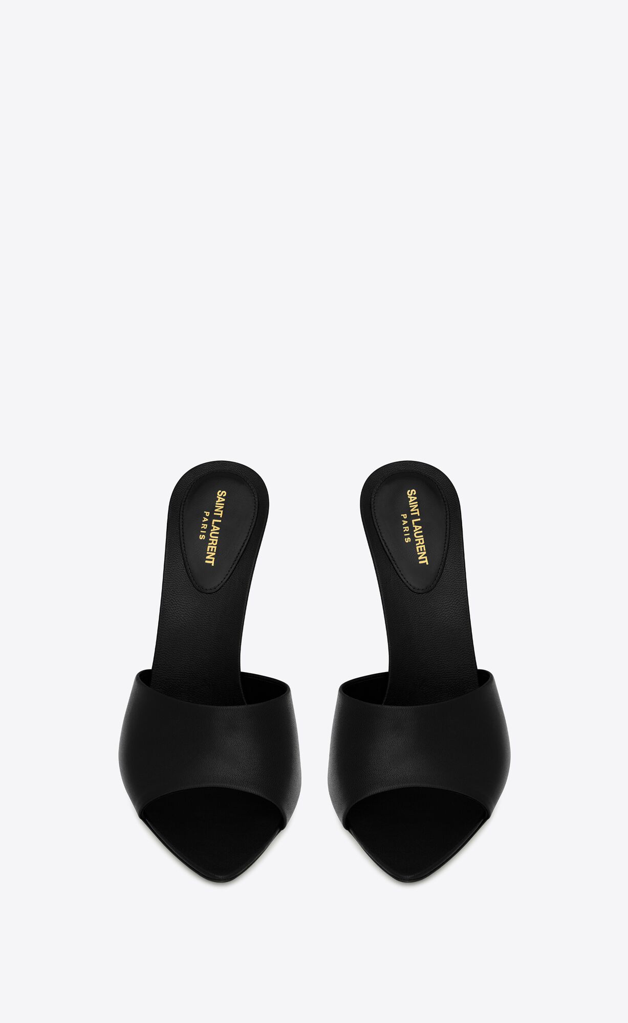 YSL Suite Mules In Smooth Leather Black | 0725691-KZ