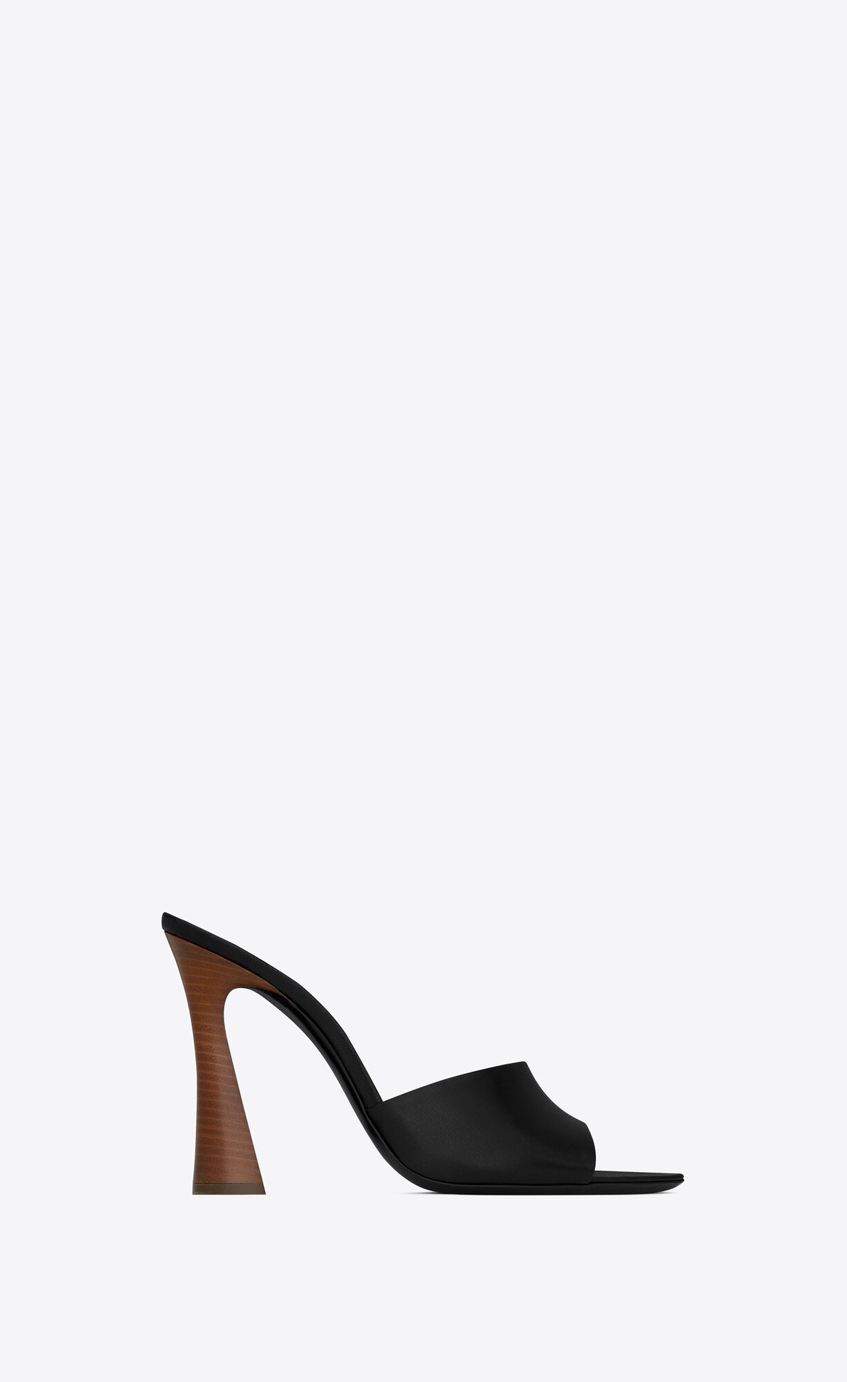 YSL Suite Mules In Smooth Leather Black | 0725691-KZ