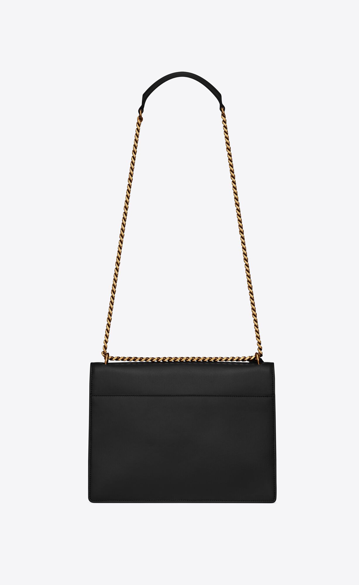 YSL Sunset Large Chain Bag In Smooth Leather Noir | 6597048-CJ