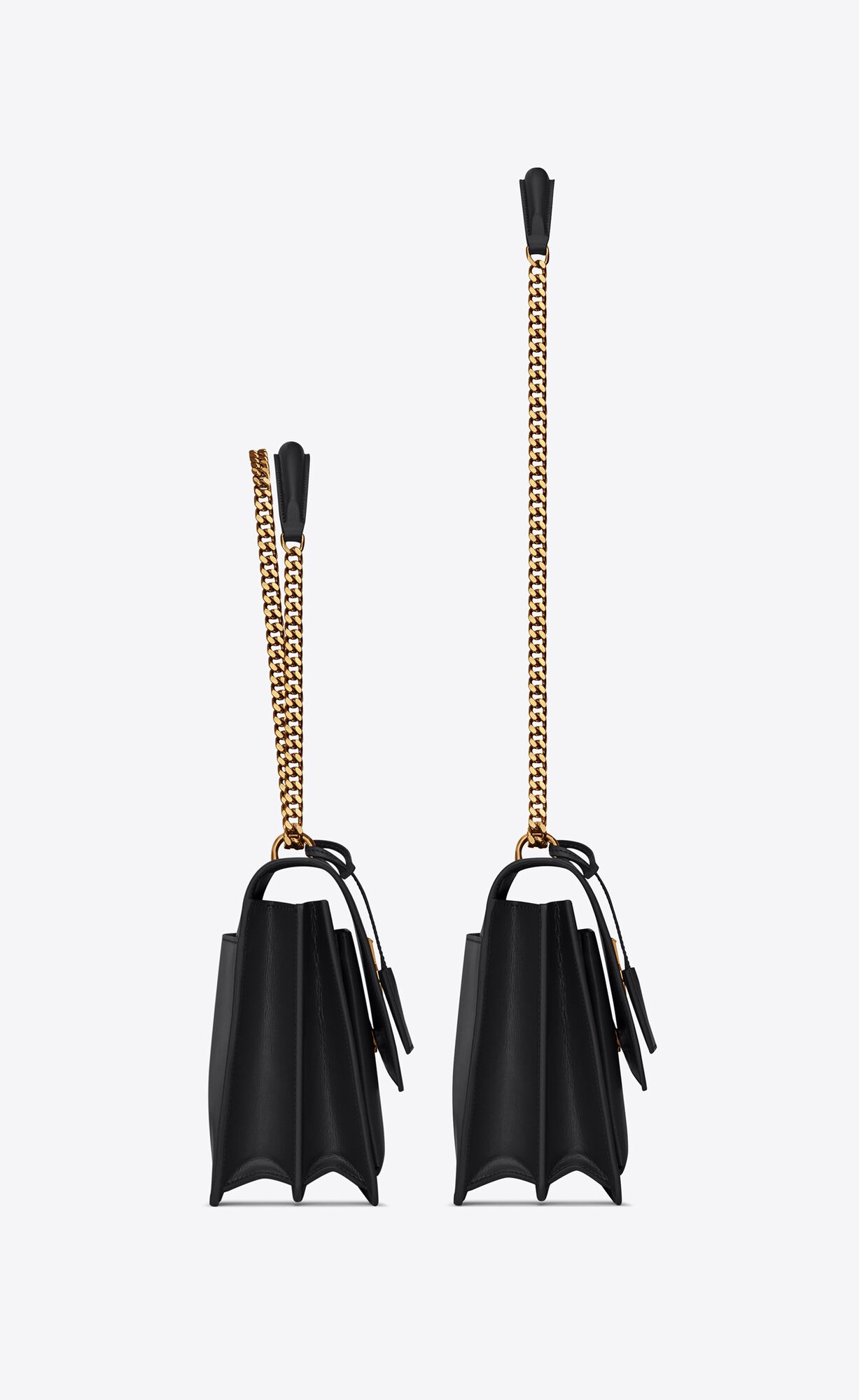 YSL Sunset Large Chain Bag In Smooth Leather Noir | 6597048-CJ