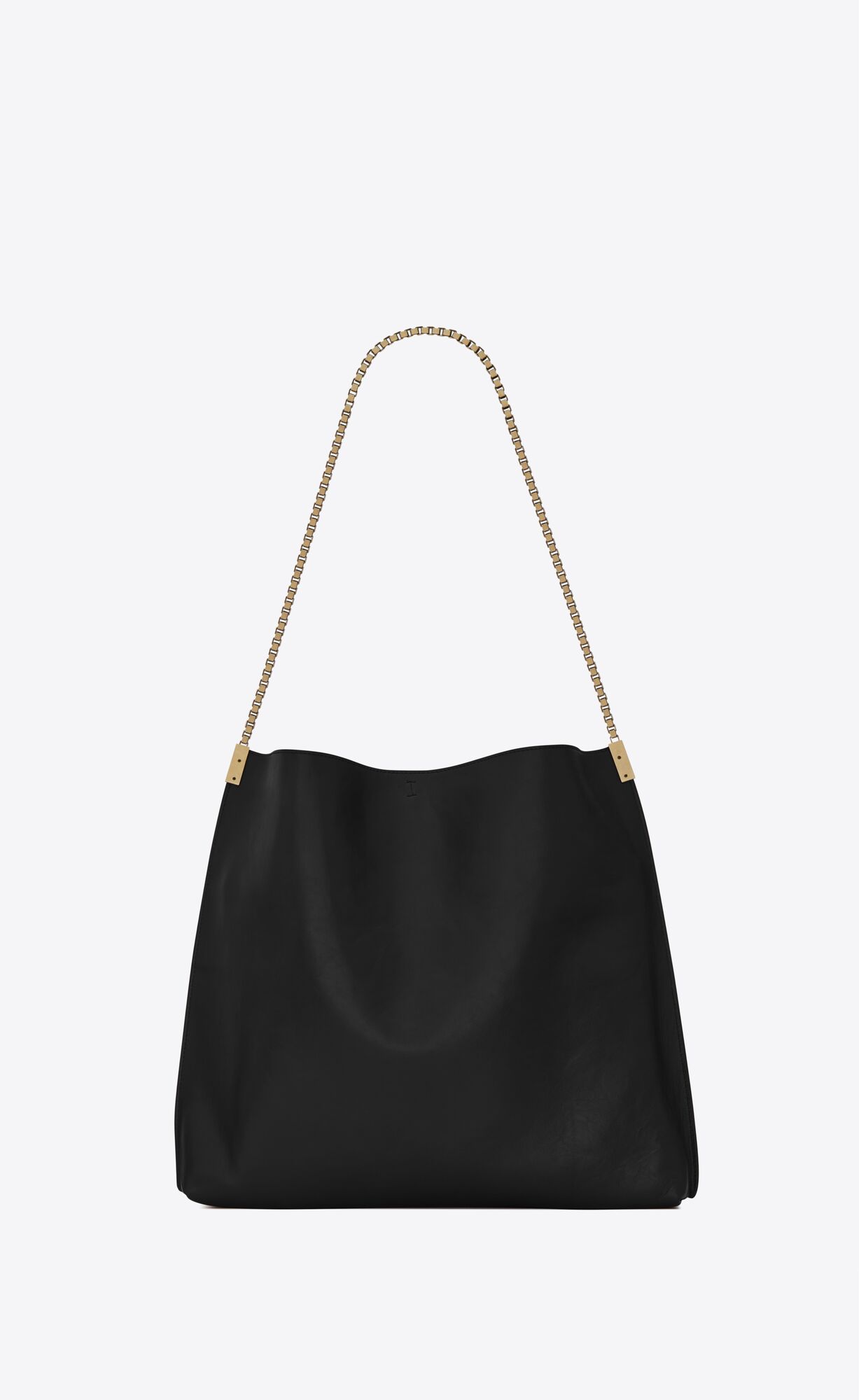 YSL Suzanne Medium Hobo Bag In Smooth Leather Black | 3419526-UF