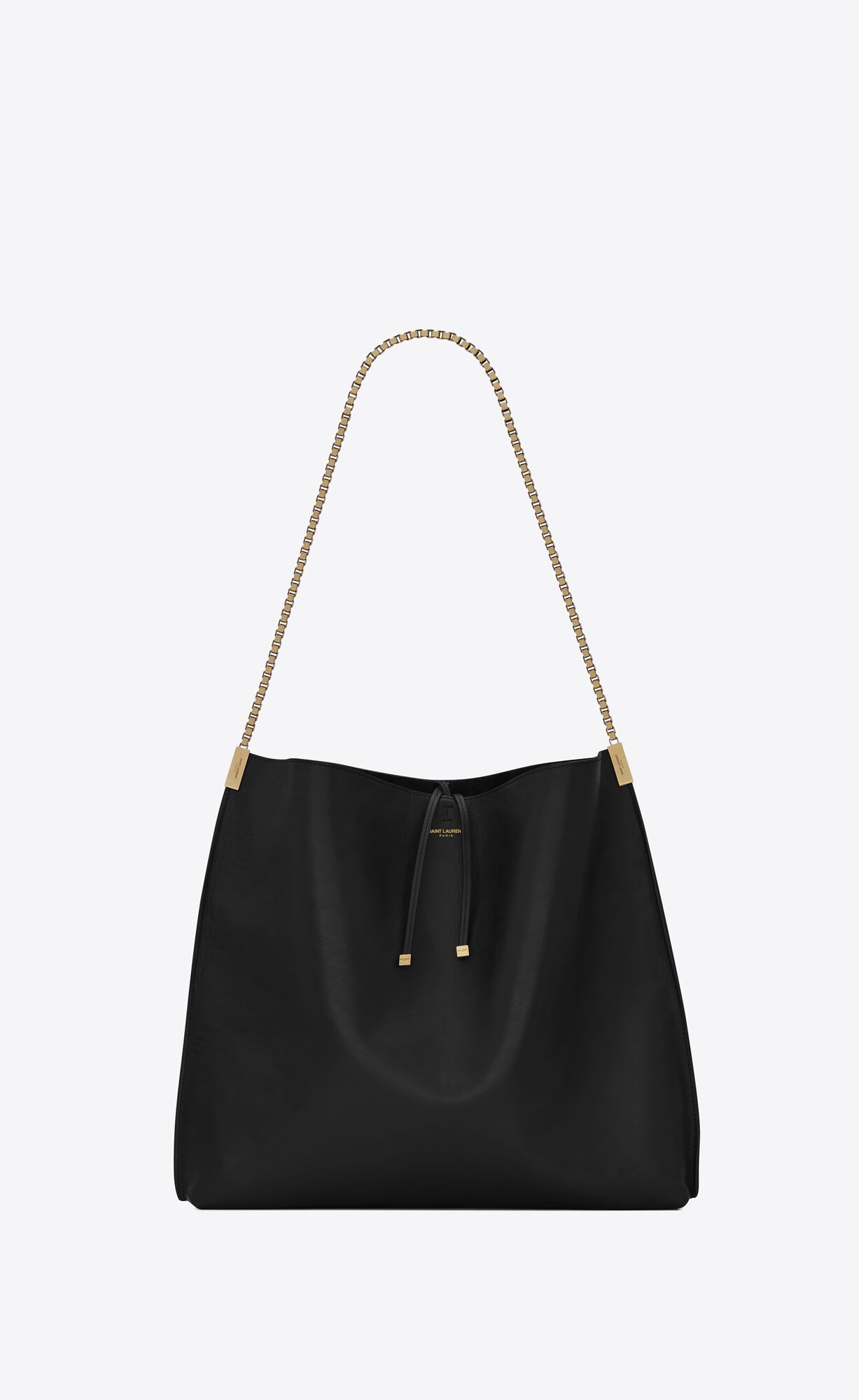 YSL Suzanne Medium Hobo Bag In Smooth Leather Black | 3419526-UF