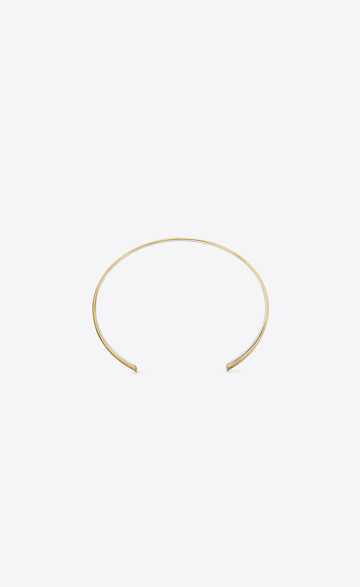 YSL Tandem Bracelet In Metal Palladium And Gold | 9653082-ZR