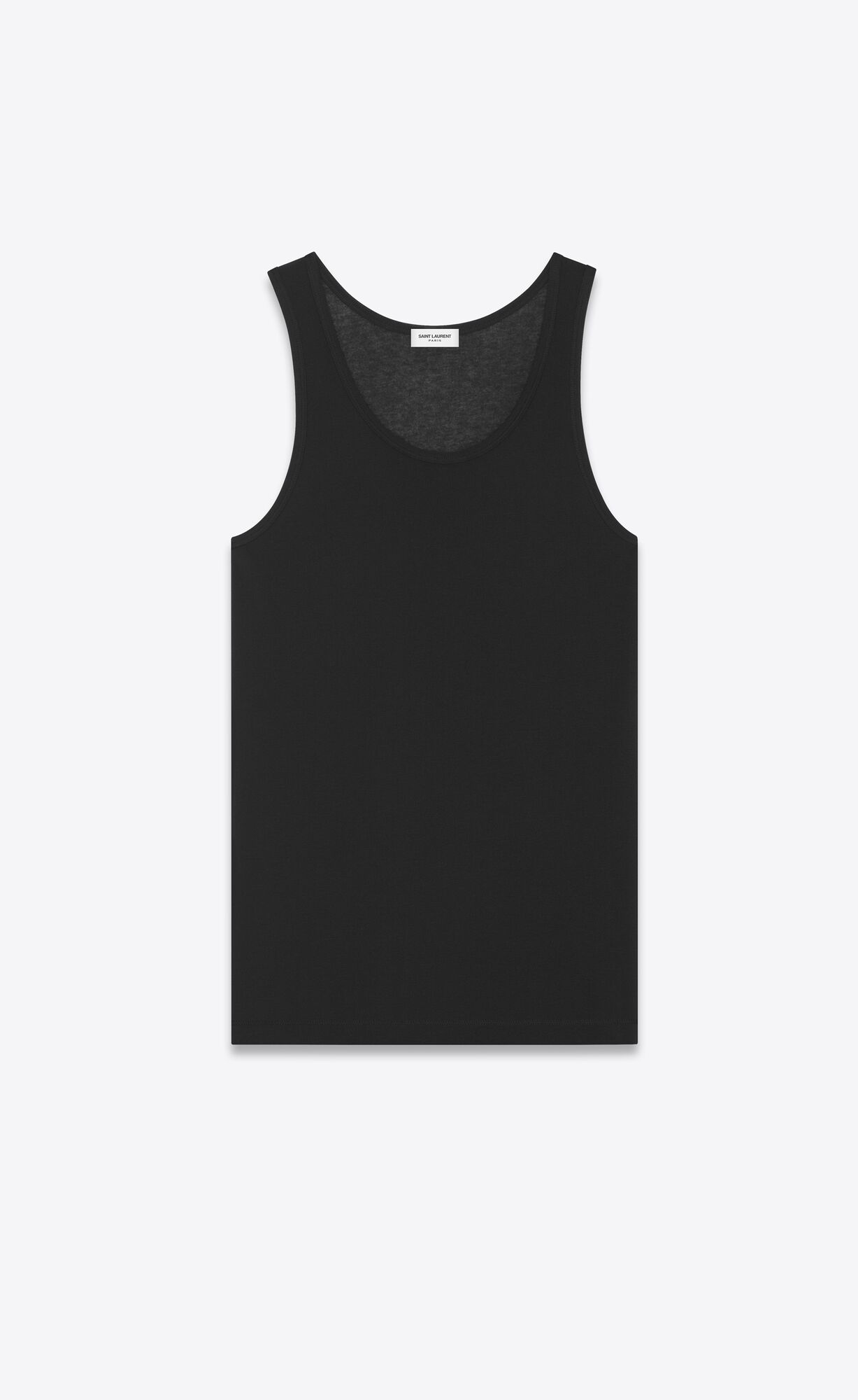 YSL Tank Top In Ribbed Jersey Black | 6902485-DB