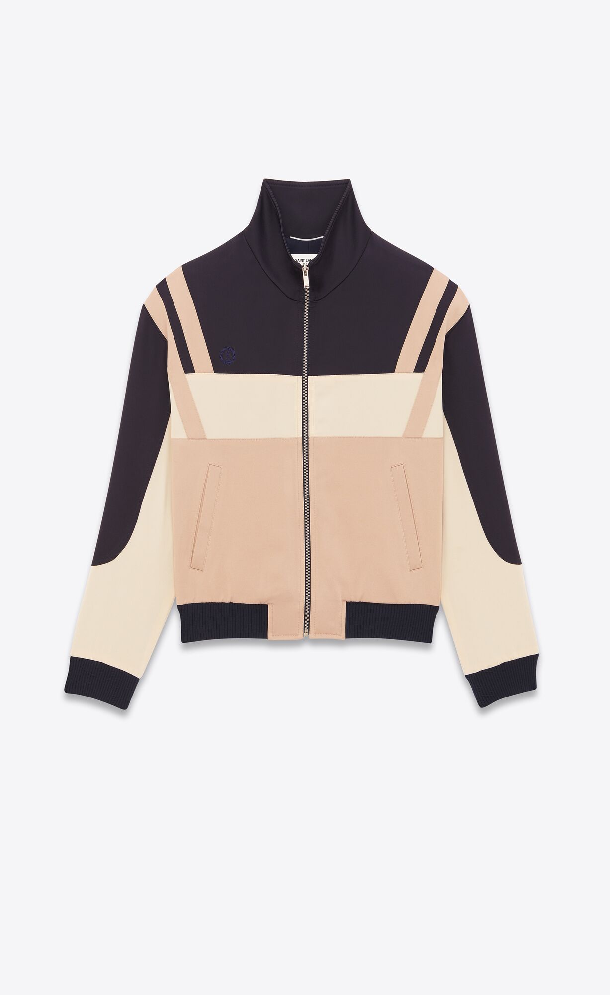 YSL Teddy Jacket In Crepe Satin Beige | 8095713-BD