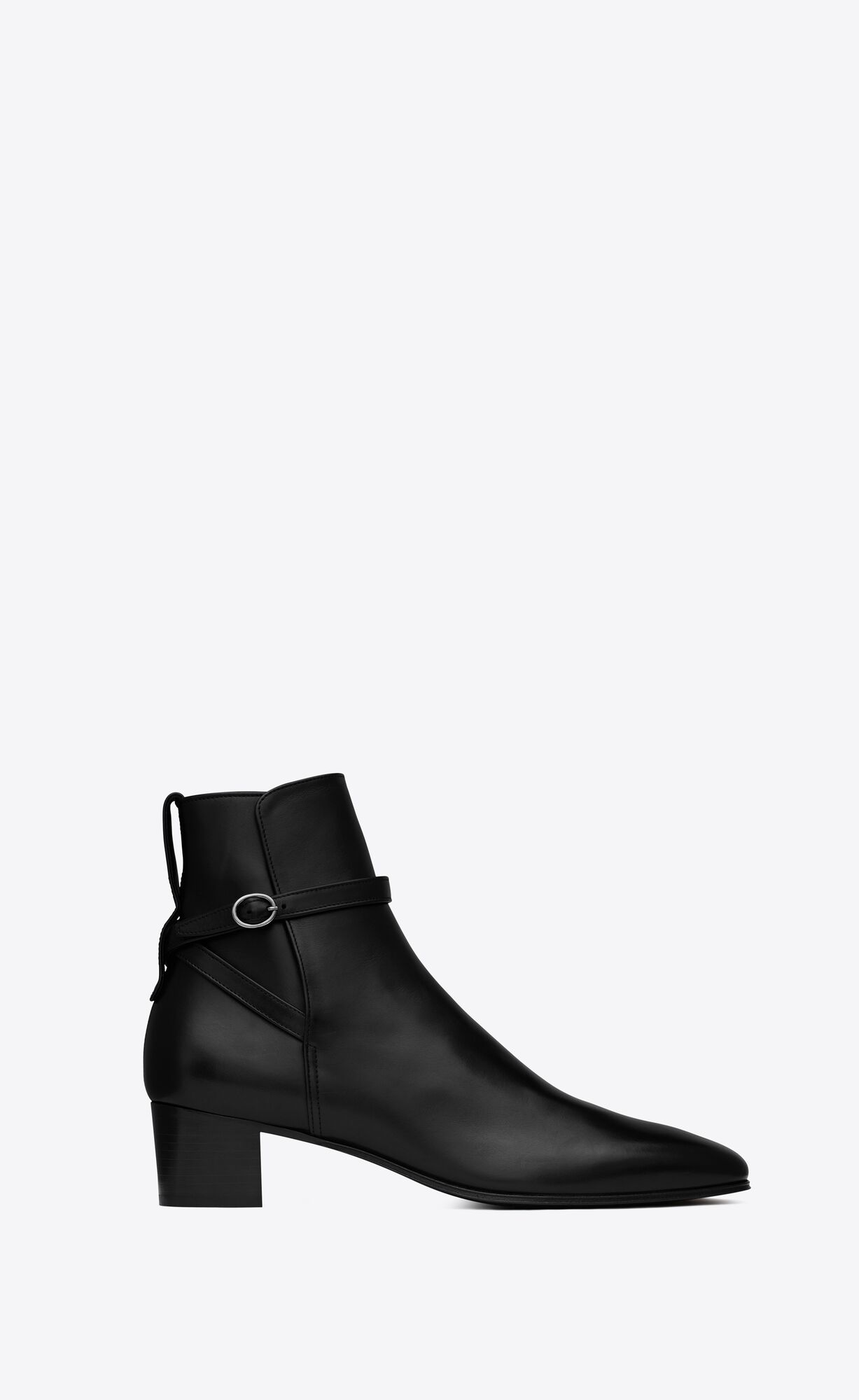 YSL Terry Jodhpur Boots In Smooth Leather Noir | 5824093-KN