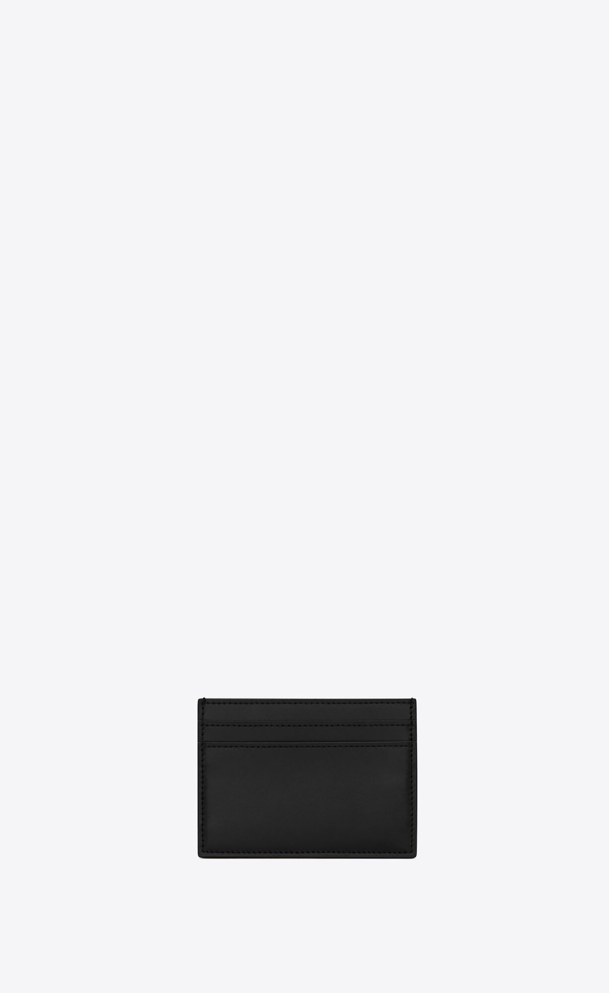 YSL Tiny Cassandre Card Case In Matte Leather Black | 5167890-KF