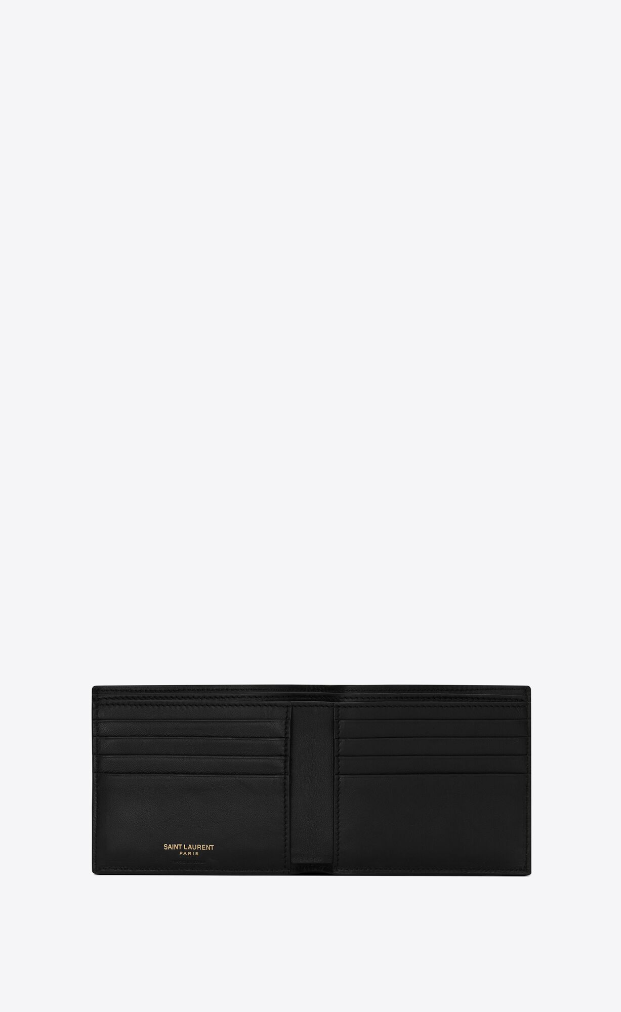 YSL Tiny Cassandre East/West Wallet In Crocodile-embossed Matte Leather Black | 7145893-LD