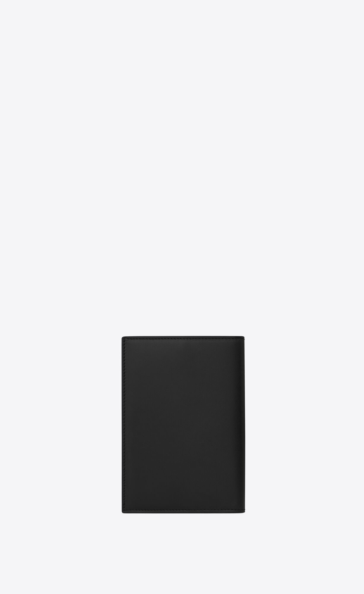 YSL Tiny Cassandre Passport Case In Matte Leather Black | 7503418-LX