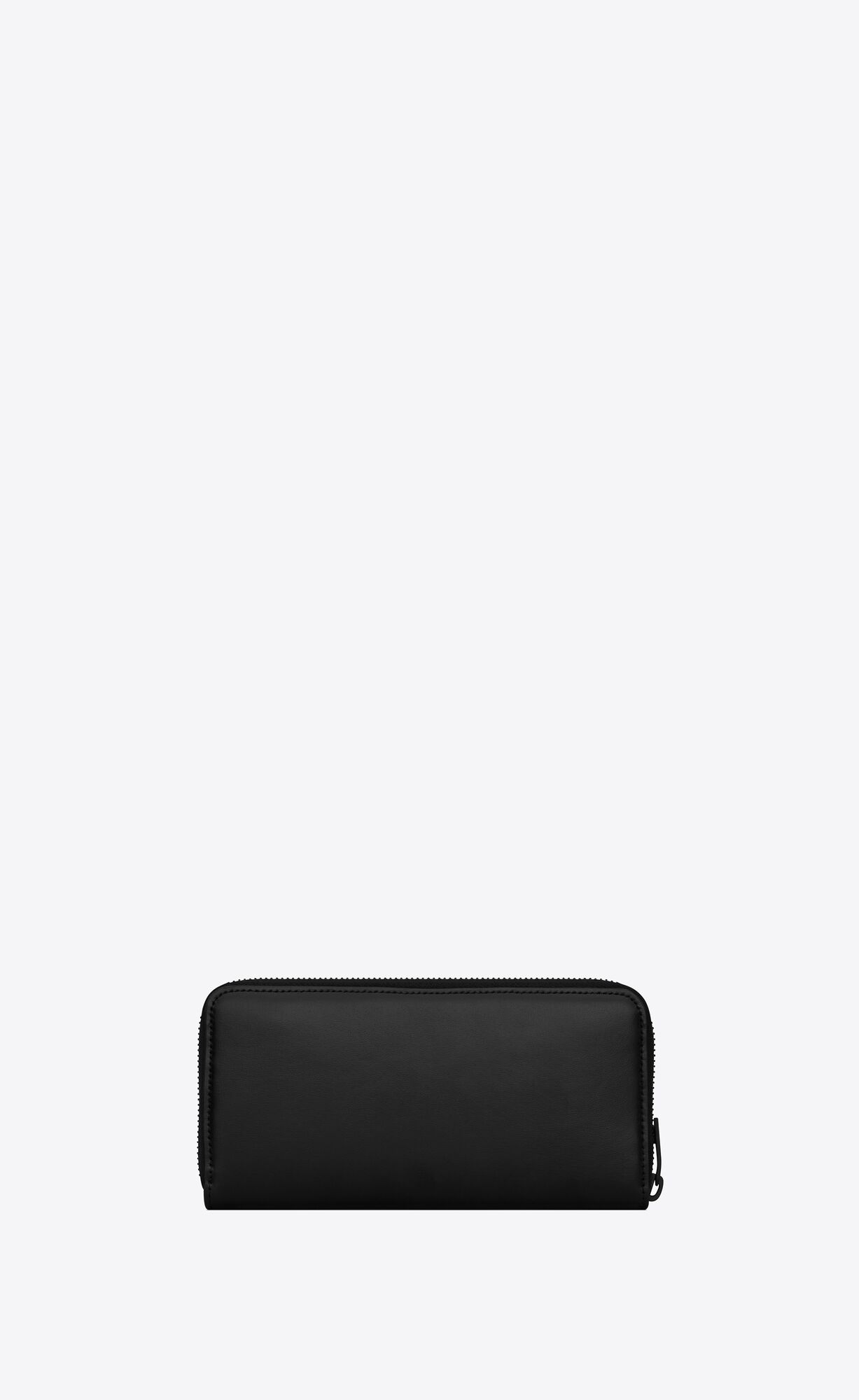 YSL Tiny Cassandre Zip-around Wallet In Matte Leather Black | 1536287-ZU