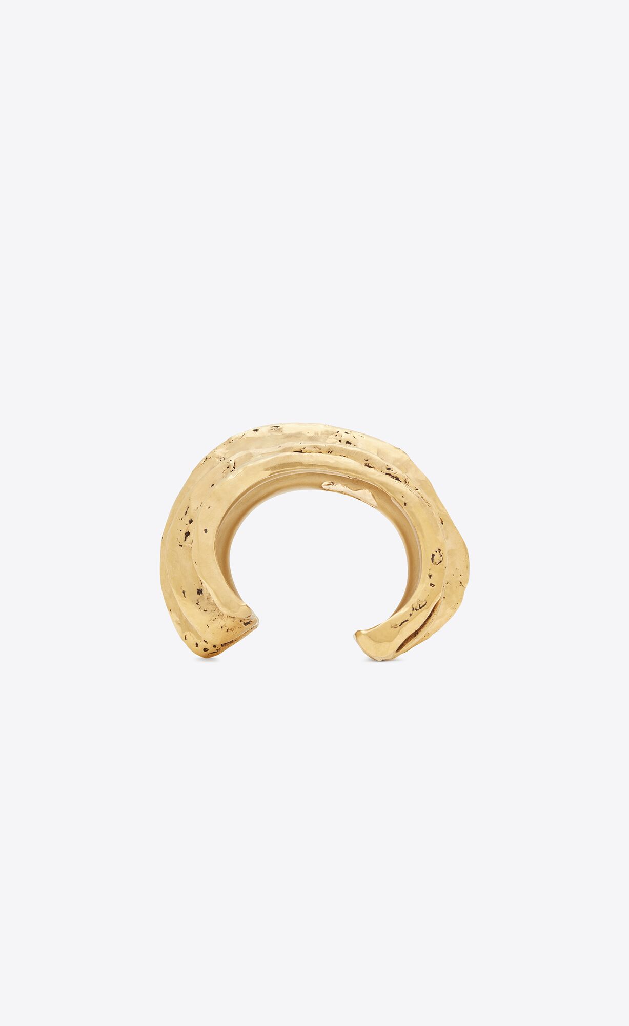 YSL Tornado Crater Cuff Bracelet In Metal Aged Gold | 5340712-KO