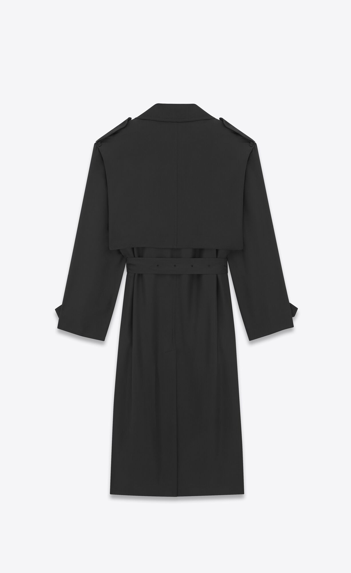 YSL Trench Coat In Silk Satin Black | 7860359-IJ