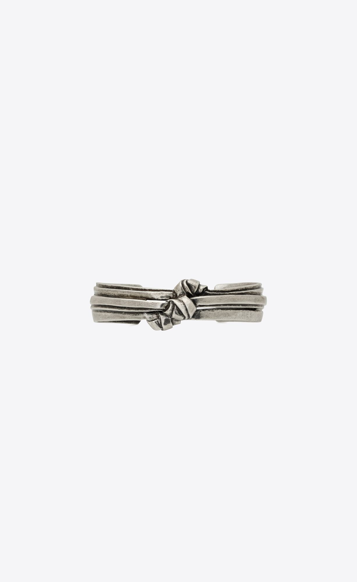 YSL Triple Knot Bracelet In Metal Oxidized Silver | 0265894-YD
