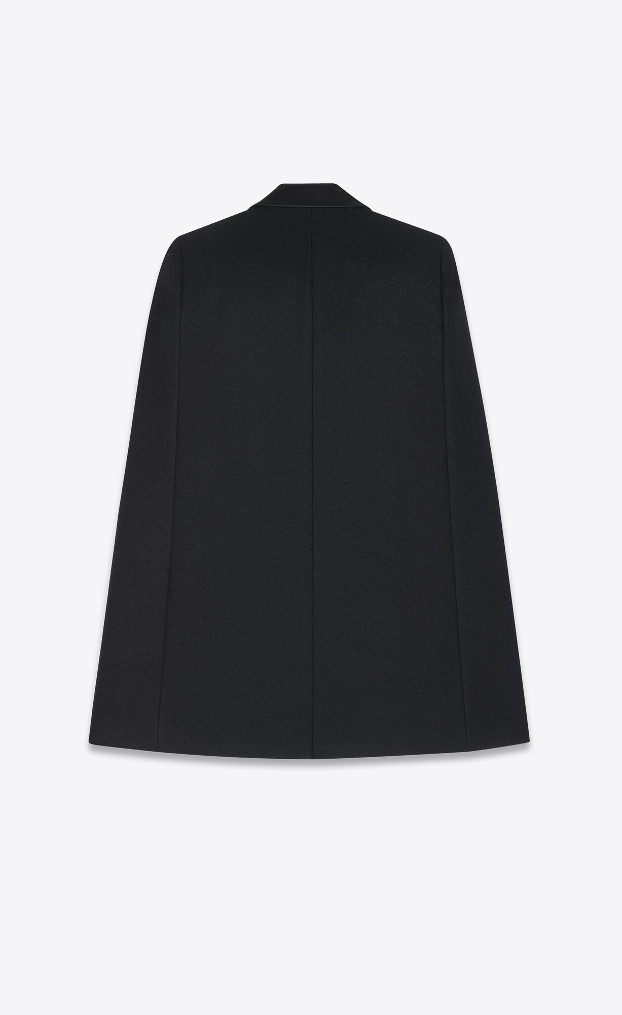 YSL Tuxedo Cape In Wool Felt Noir Brillant | 2683045-FS