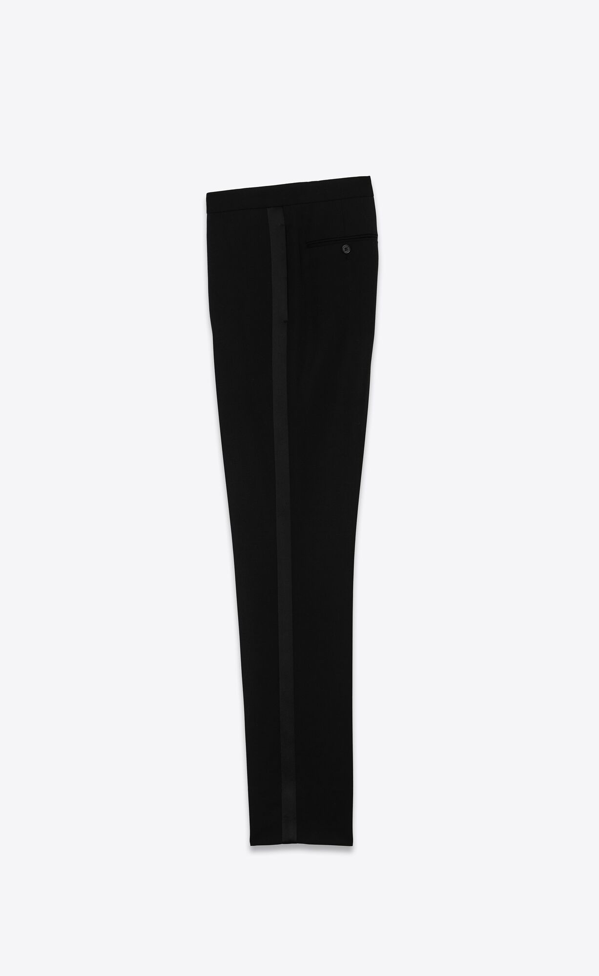 YSL Tuxedo Pants In Grain De Poudre Saint Laurent Black | 6073194-BF